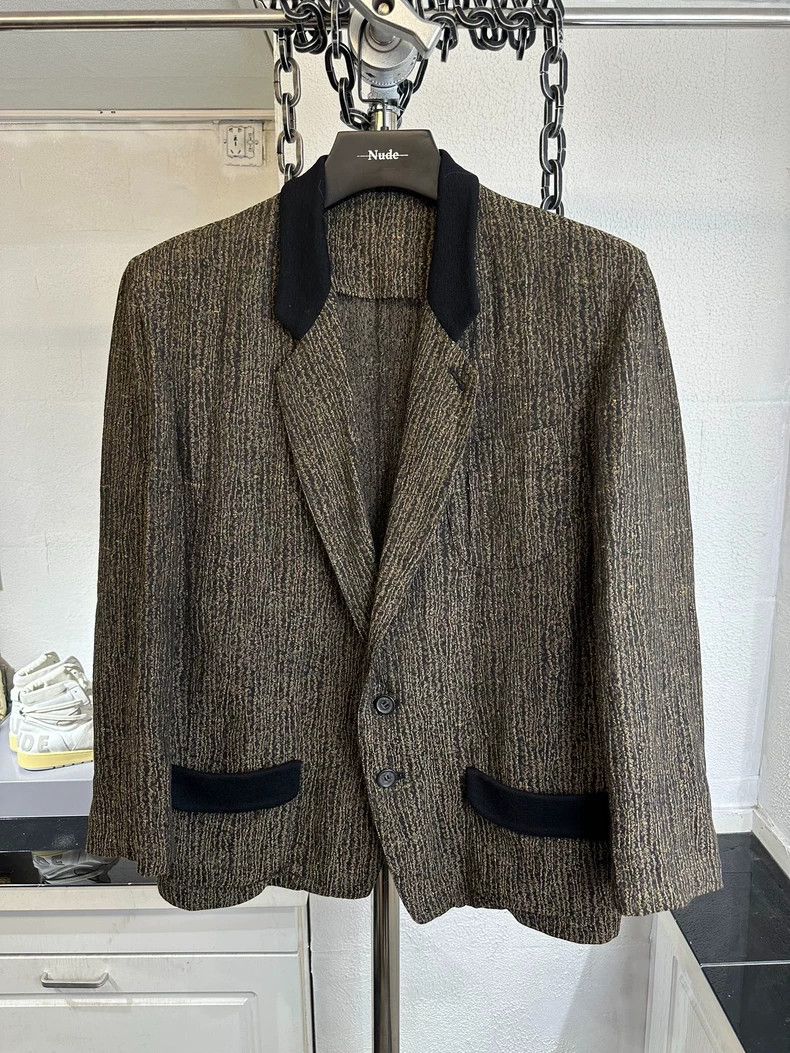 Y's Y's size os 80s Texture Stripe blazer Size 36R - 1 Thumbnail