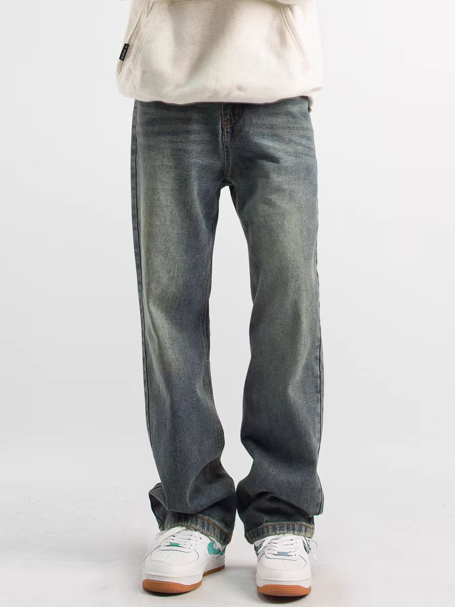Japanese Brand × Jean Vintage straight baggy high street washed jeans Size US 32 / EU 48 - 3 Thumbnail