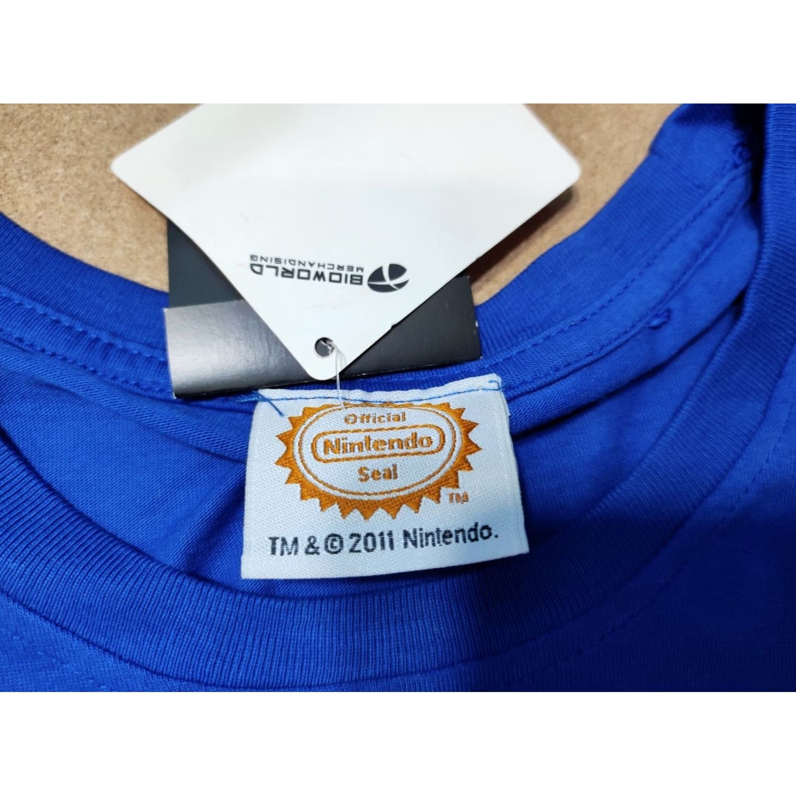 Vintage Bioworld Nintendo Super Mario Bros. Wii 2011 Blue T-Shirt XL Unisex Adults Regular Short Sleeve Round Neck Size XL / US 12-14 / IT 48-50 - 7 Thumbnail