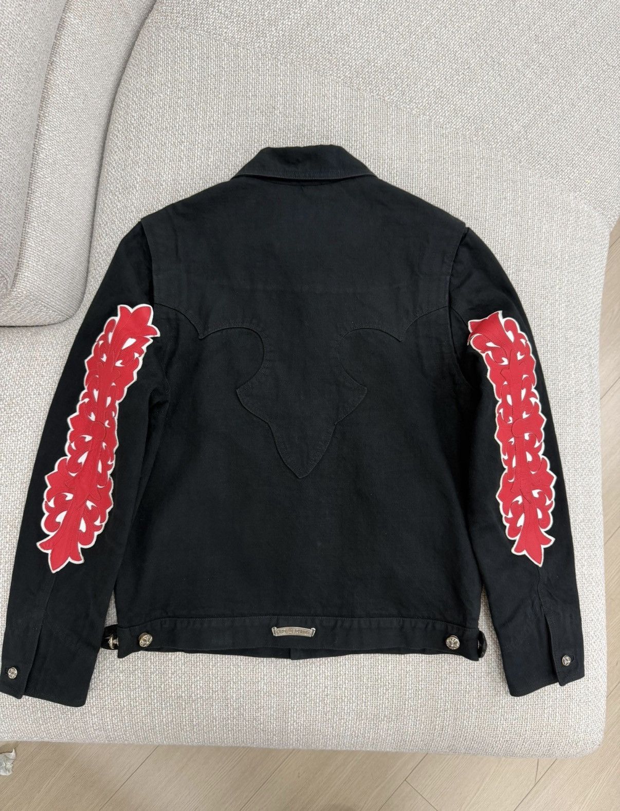 Chrome Hearts Chrome Hearts Vine Floral Arm Leather Patch Flame Jacket Size US M / EU 48-50 / 2 - 2 Thumbnail