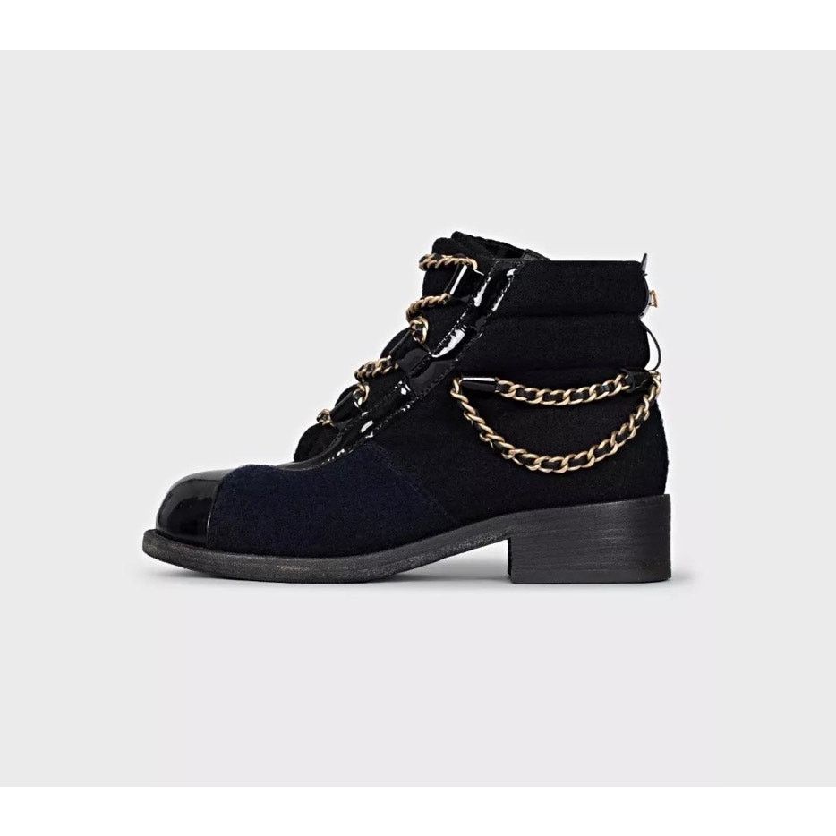 Chanel Chanel Paris-Salzburg Chain Textile Boots - Size 36.5 Size US 5.5 / IT 35.5 - 1 Thumbnail