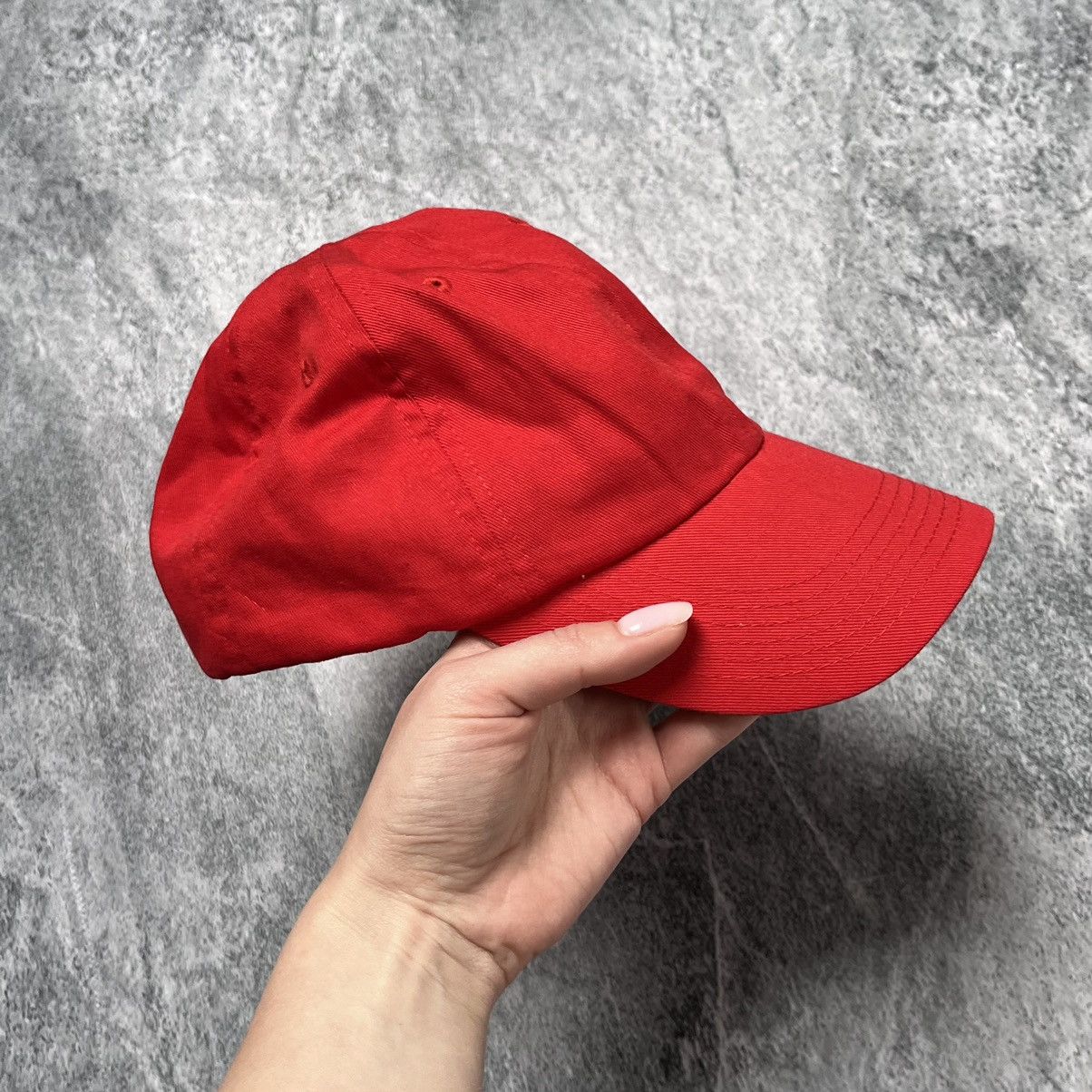 Nike × Vintage Cap Nike Vintage Streetwear Drill Hat Red Y2K Swoosh Size ONE SIZE - 4 Thumbnail
