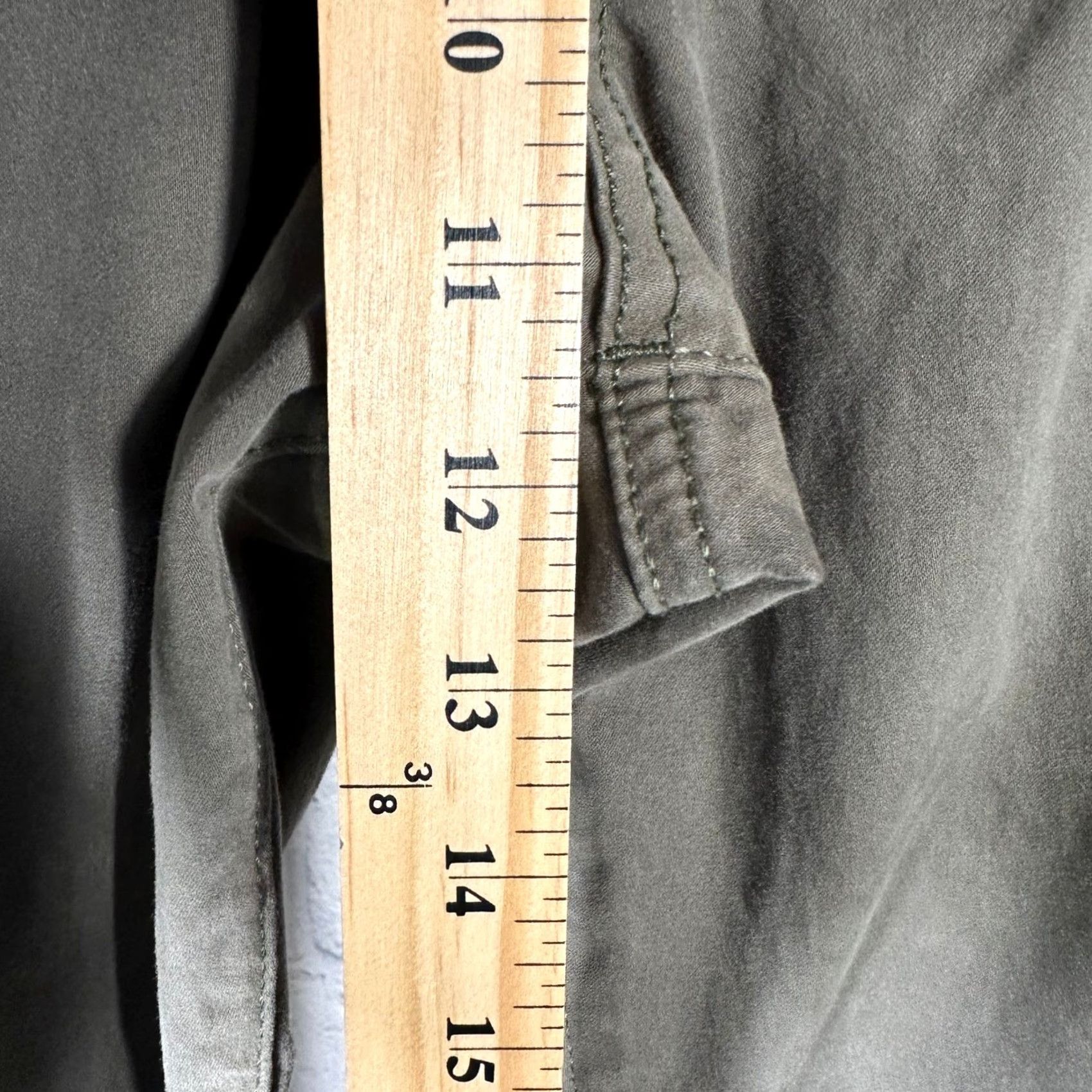 Lucky Brand Lucky Brand Mens Olive Green Straight Leg 5-Pocket Pants 38 Inseam 30 Regular Fit Cotton Blend Chino Casual Mens Size US 38 / EU 54 - 3 Thumbnail