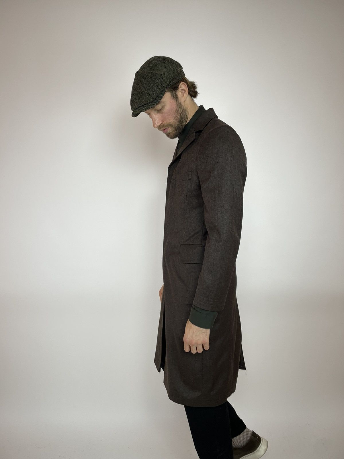Other DOLZER Wool Coat Slim fit VITALE BARBERIS CANONICO FABRIC Size US S / EU 44-46 / 1 - 7 Thumbnail