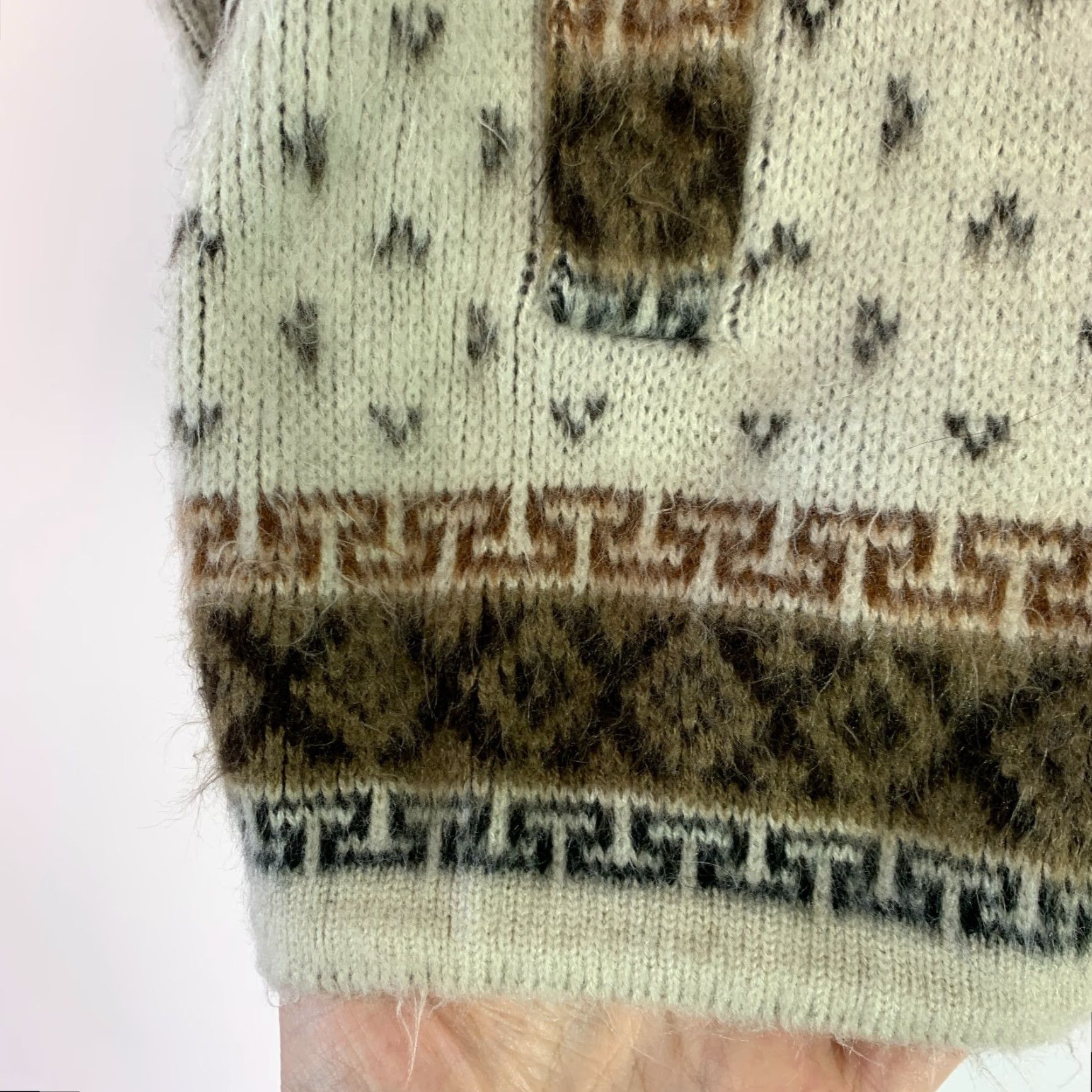 Vintage Yari Artesanias Soft Fuzzy Alpaca Pockets Sweater Jacket Large Size US L / EU 52-54 / 3 - 4 Thumbnail