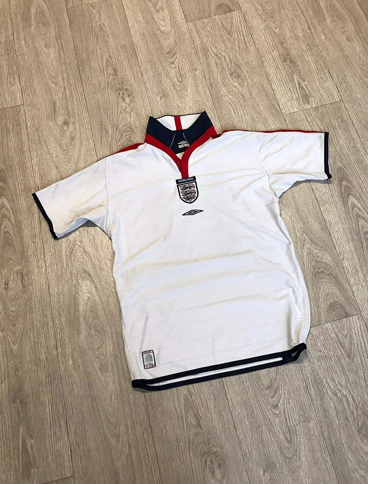 Pre-owned Soccer Jersey X Vintage Umbro England Soccer Jersey In White