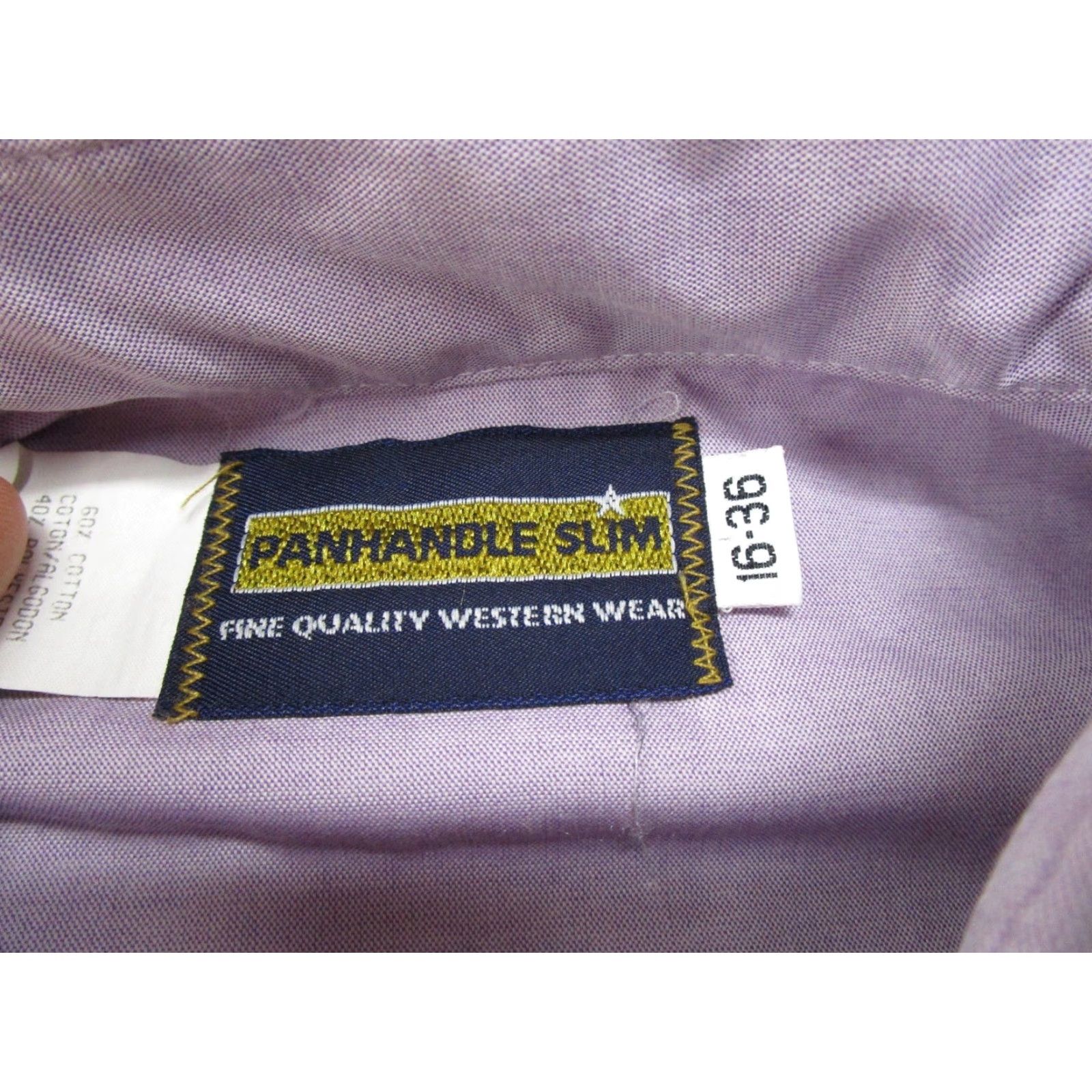 Vintage VINTAGE Panhandle Slim Purple Shirt Long Sleeve Western Cowboy 16-36 36 Button-Up Size US M / EU 48-50 / 2 - 2 Thumbnail