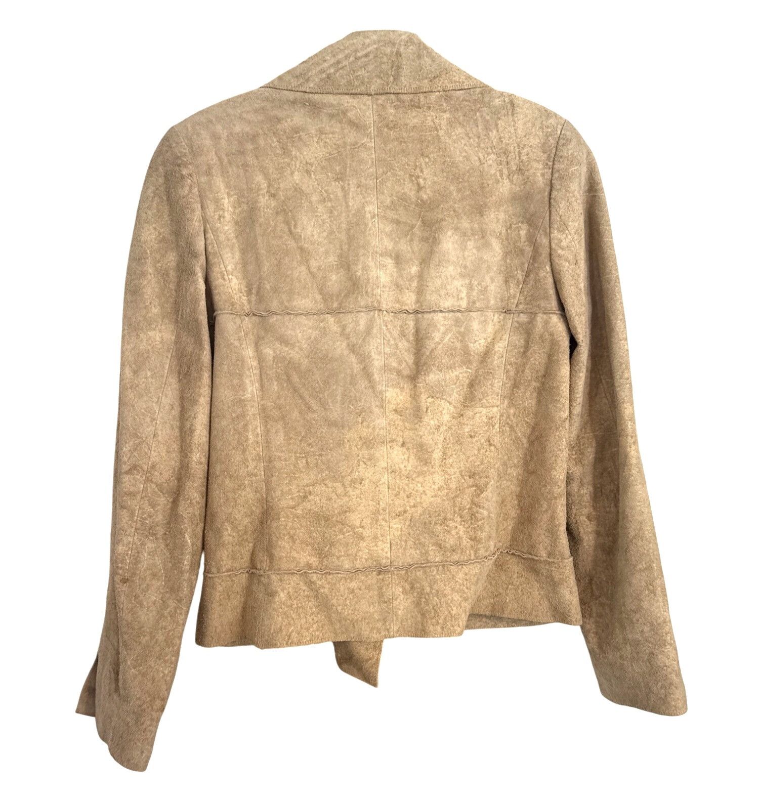 Chanel Chanel Womens Tan Double-Breasted Suede Blazer Size 36 100% Size XS / US 0-2 / IT 36-38 - 6 Thumbnail