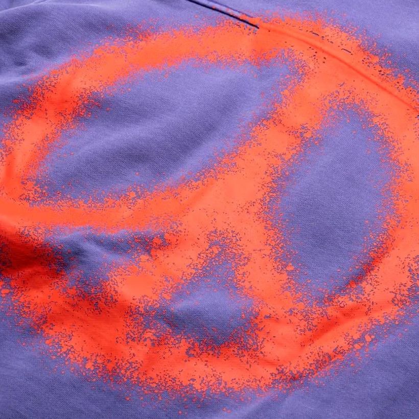 Vintage Supervsn Peace Over Shirt Mens M Heavyweight Shacket Purple Knit Terry Cardigan Button-Up Long Sleeve Size US M / EU 48-50 / 2 - 4 Thumbnail