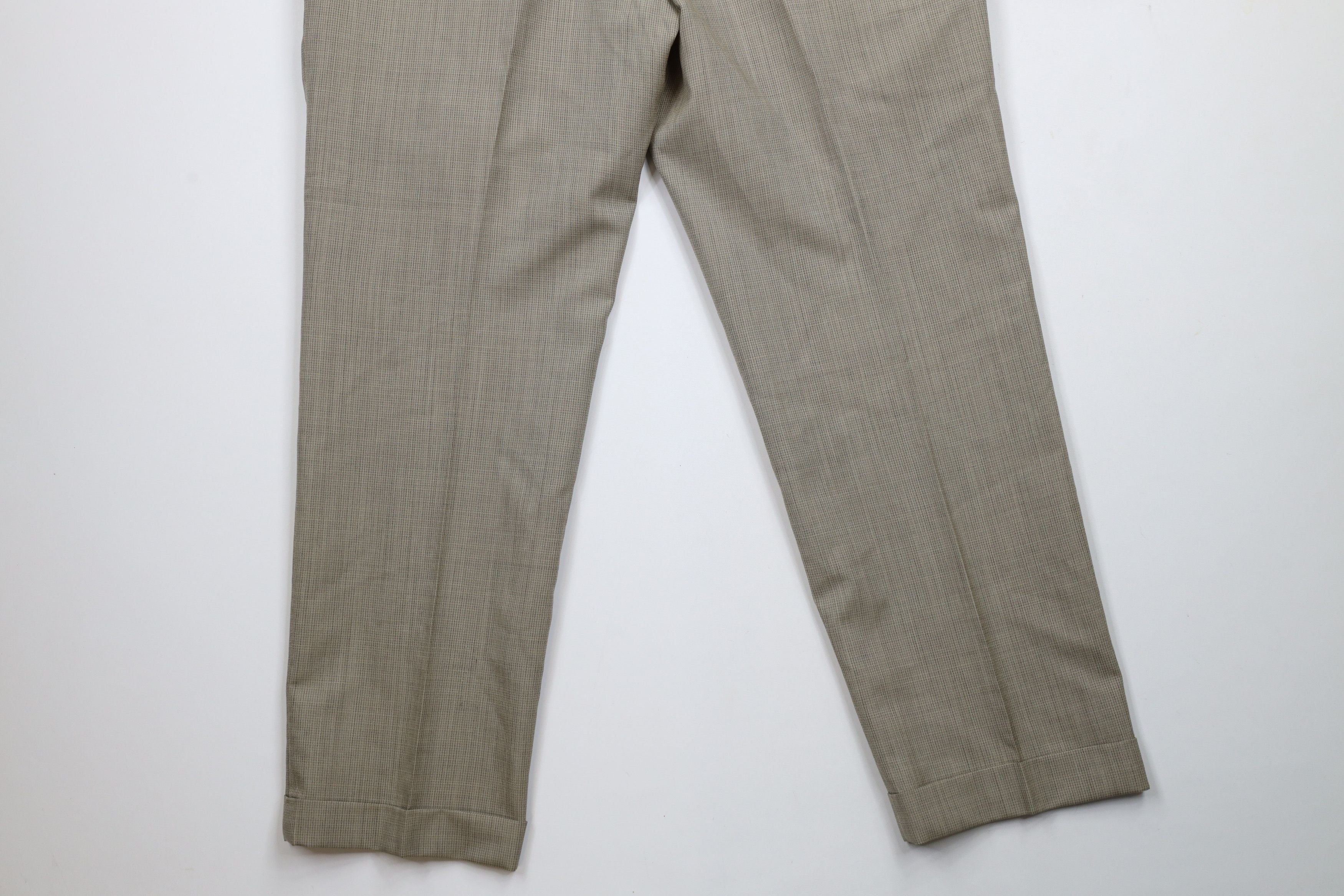 Lands' End × Vintage Vintage 90s Lands End Wool Pleated Cuffed Chino Pants USA Size US 34 / EU 50 - 12 Thumbnail