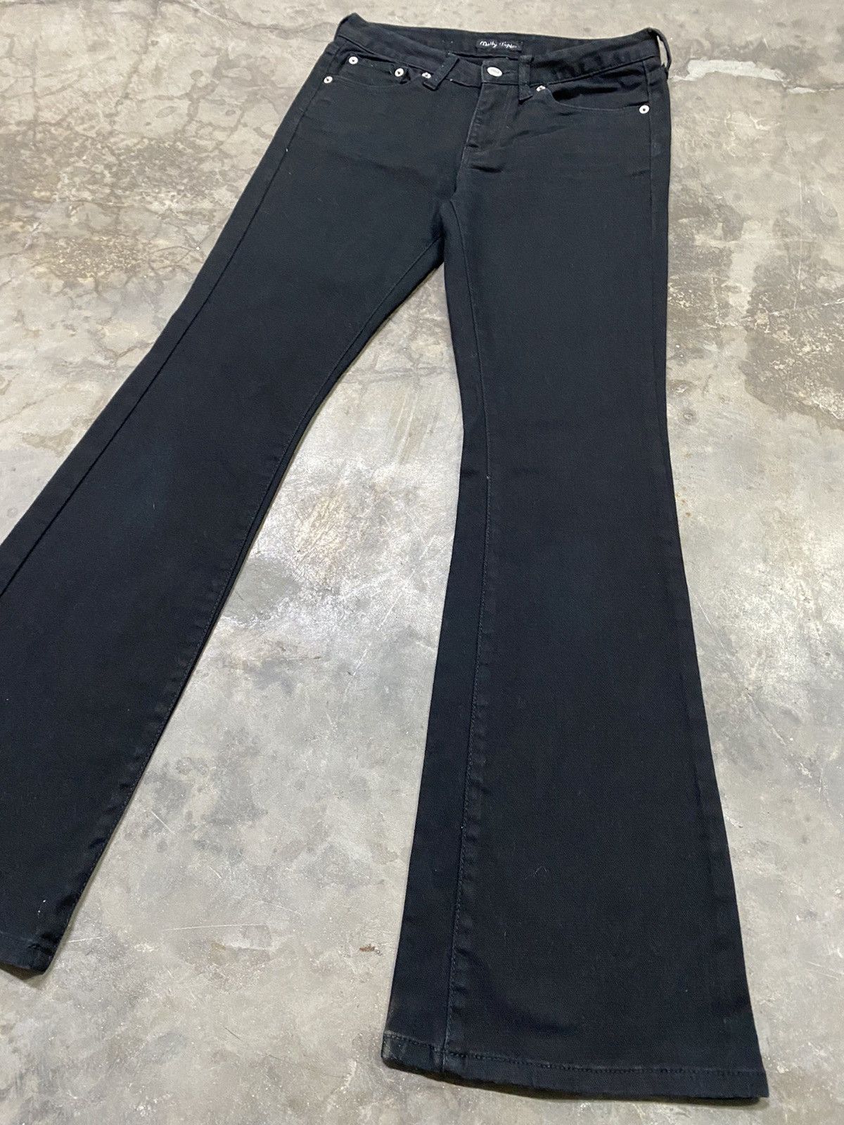 Hysteric Glamour × Japanese Brand × Tornado Mart Flare Jeans Japanese Daily Topics Super Black Boot Cut Size 27" / US 4 / IT 40 - 2 Thumbnail