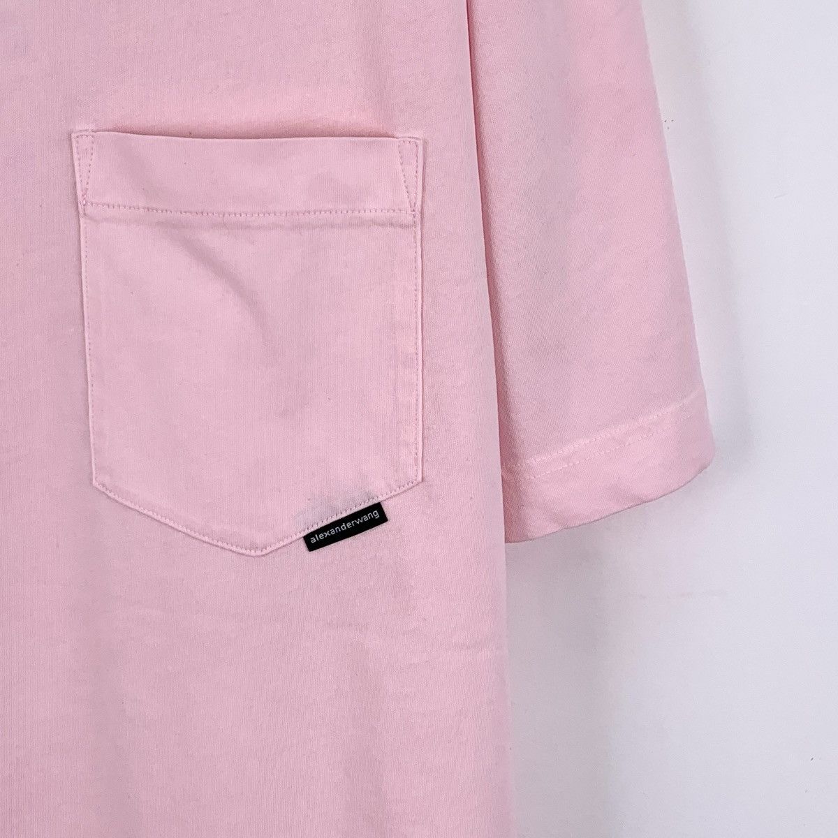Alexander Wang Alexander Wang Pink Pocket Design Short Sleeve T-shirt K26WX Size XL / US 12-14 / IT 48-50 - 4 Thumbnail