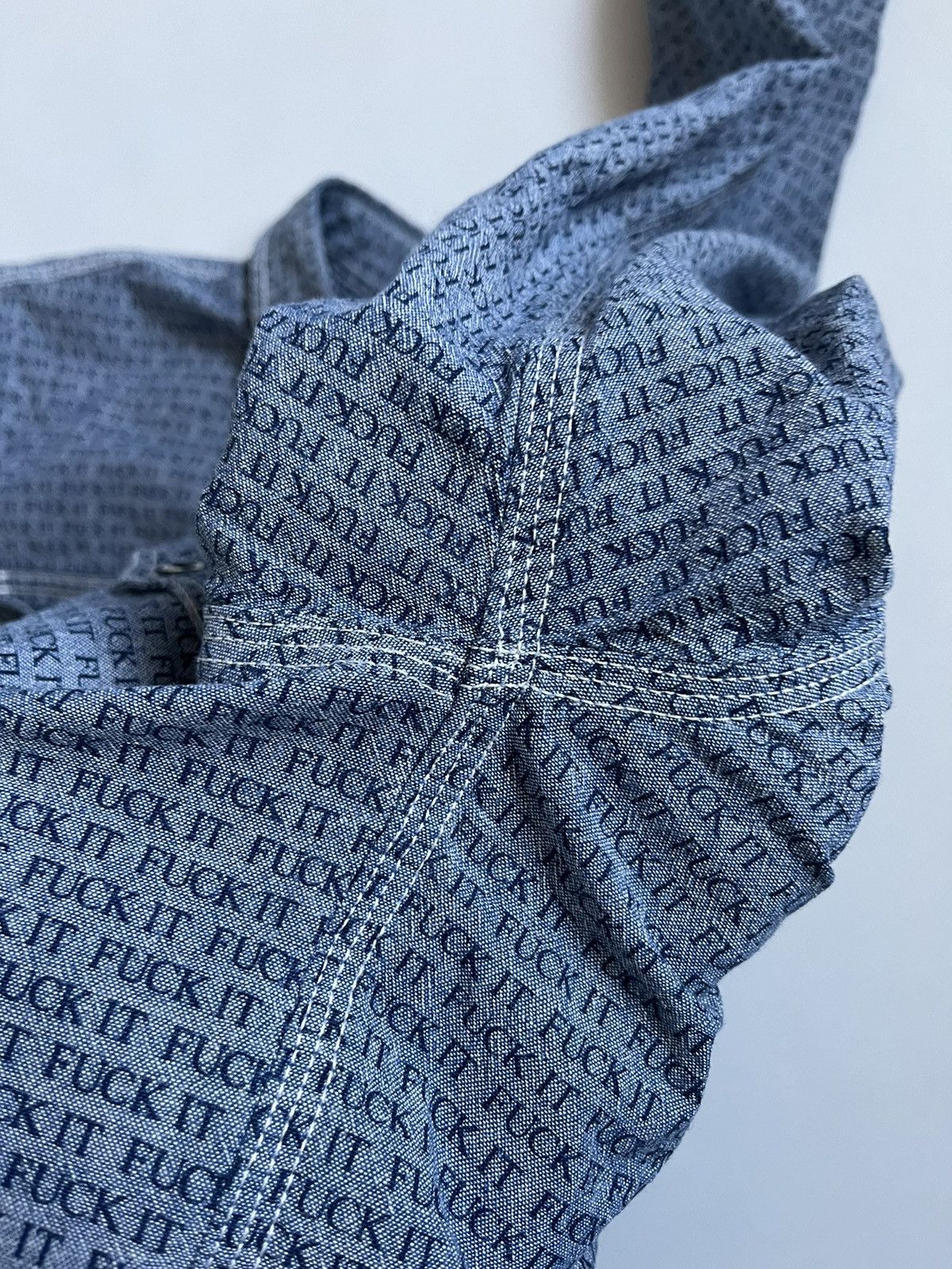 Huf × Thrasher HUF Unisex Blue Chambray Workwear Cat Eye Button Up Shirt Size US M / EU 48-50 / 2 - 14 Thumbnail