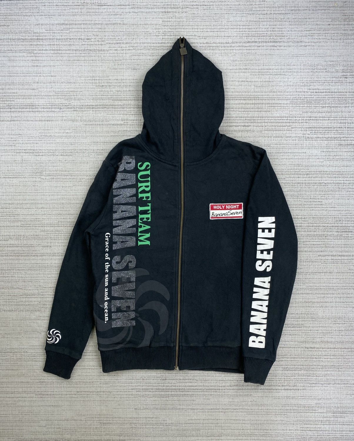 Vintage Vintage Banana Seven Surf Team Full Printed Hoodie Jacket Size US M / EU 48-50 / 2 - 5 Thumbnail