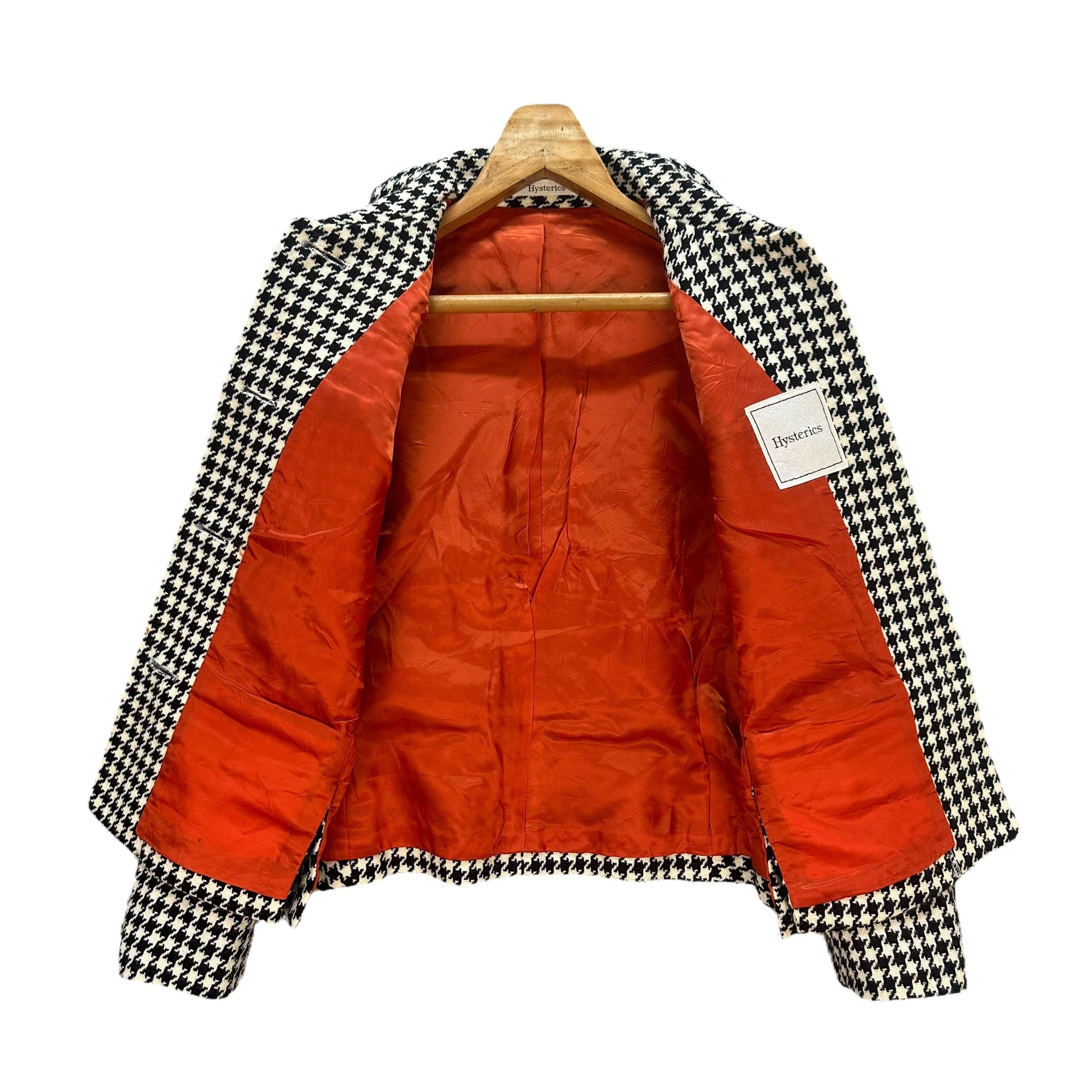 Hysteric Glamour Hysteric Houndstooth Logo Belted Wool Jacket #A27-0624 Size S / US 4 / IT 40 - 6 Thumbnail