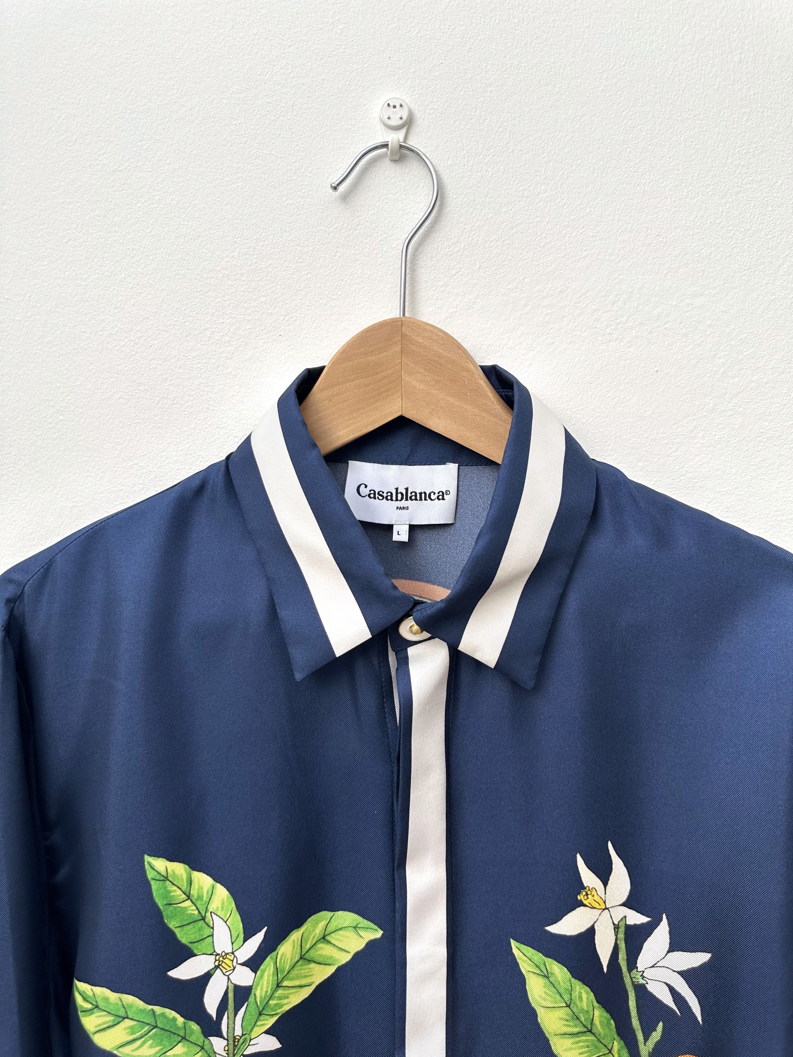 Casablanca Maxfield Exclusive (2019 Archive) Orange Blossoms Silk Shirt Size US S / EU 44-46 / 1 - 3 Thumbnail