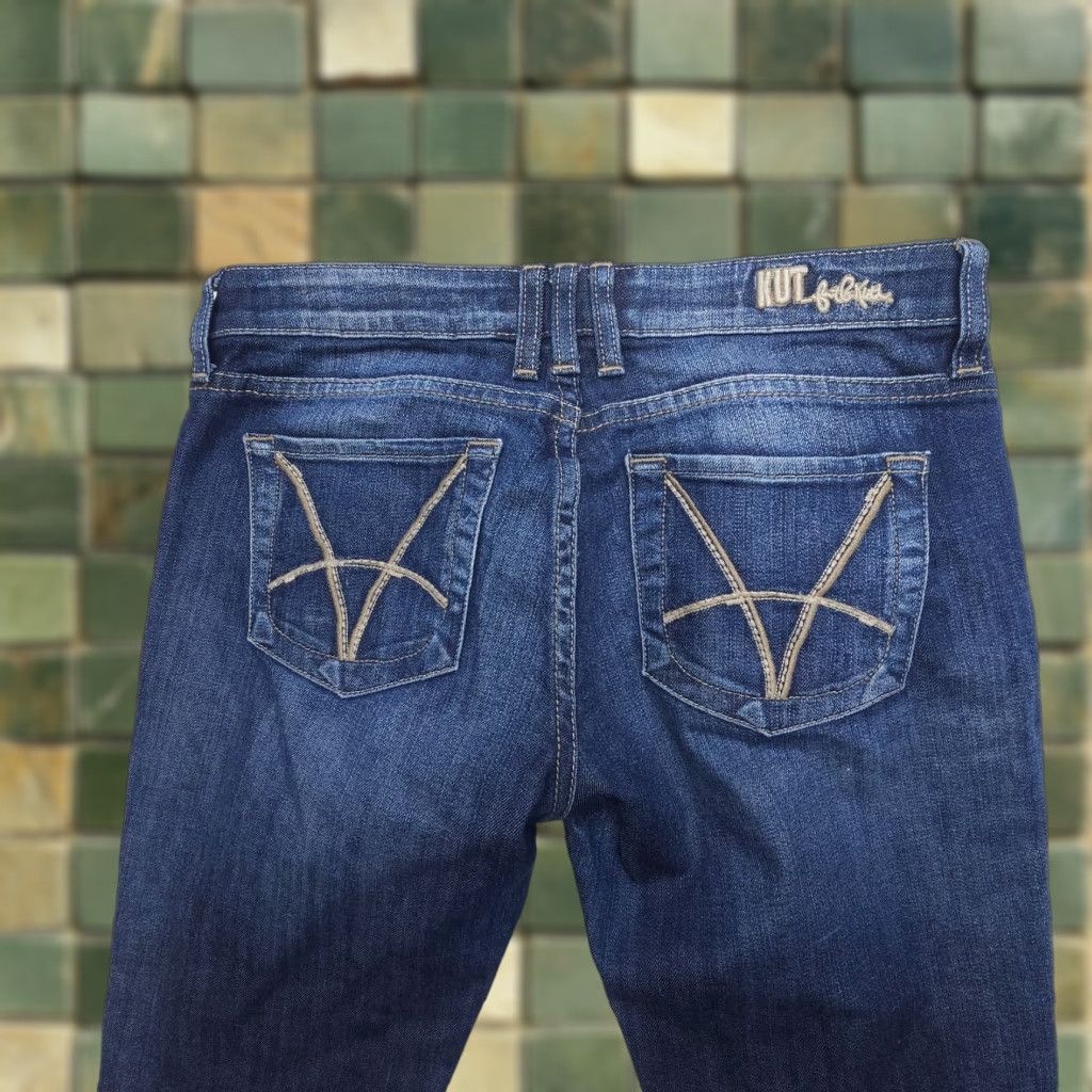 Vintage VINTAGE Kut from the Kloth Catherine Boyfriend Jeans Womens 2 Regular Dark Blue Denim 5-Pocket Size 26" / US 2 / IT 38 - 1 Thumbnail