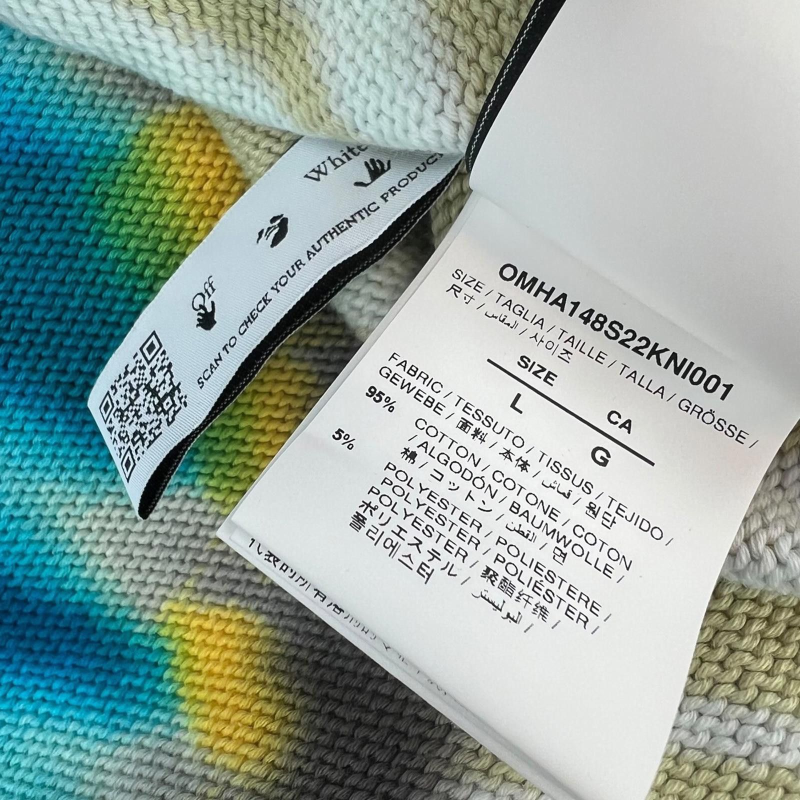 Off-White Off-White Arrows Tie Dye Knitted Hoodie Size US L / EU 52-54 / 3 - 4 Thumbnail