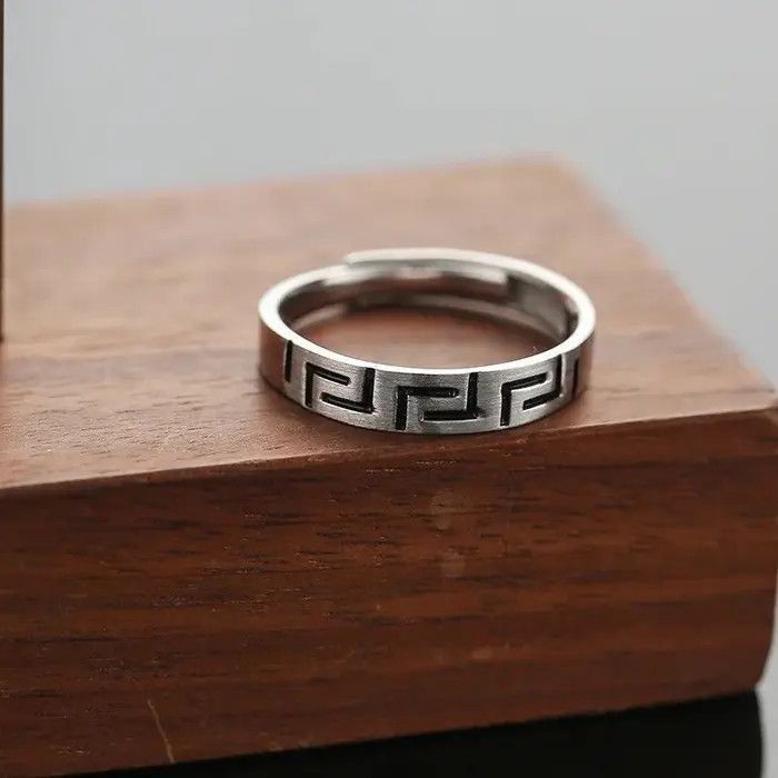 Jewelry Lines Geometry Adjustable Ring Size ONE SIZE - 2 Thumbnail