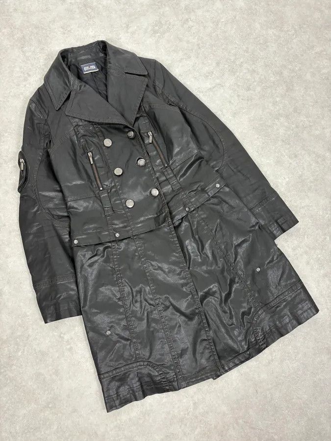 Jean Paul Gaultier 2000s Jean Paul Gaultier Black Detachable Obscure Trenchcoat Size US S / EU 44-46 / 1 - 4 Thumbnail