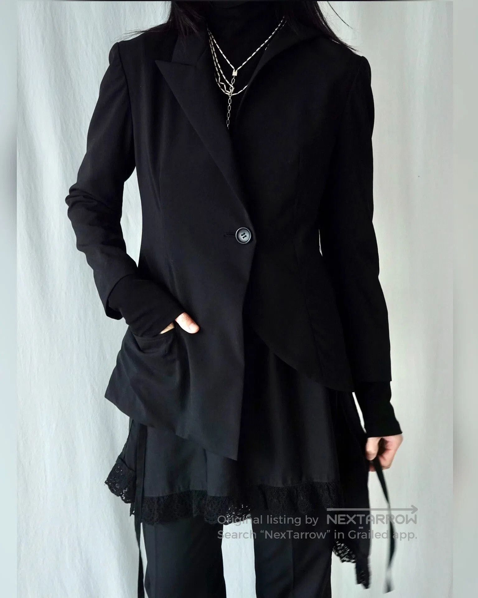 Yohji Yamamoto Yohji Yamamoto Asymmetrical Wool Top. Size S / US 4 / IT 40 - 1 Thumbnail
