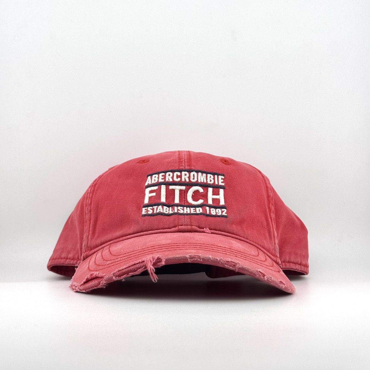 Abercrombie & Fitch Vintage Abercrombie Fitch Distressed Washed Red Y2K A&F Cap Size ONE SIZE - 1 Thumbnail