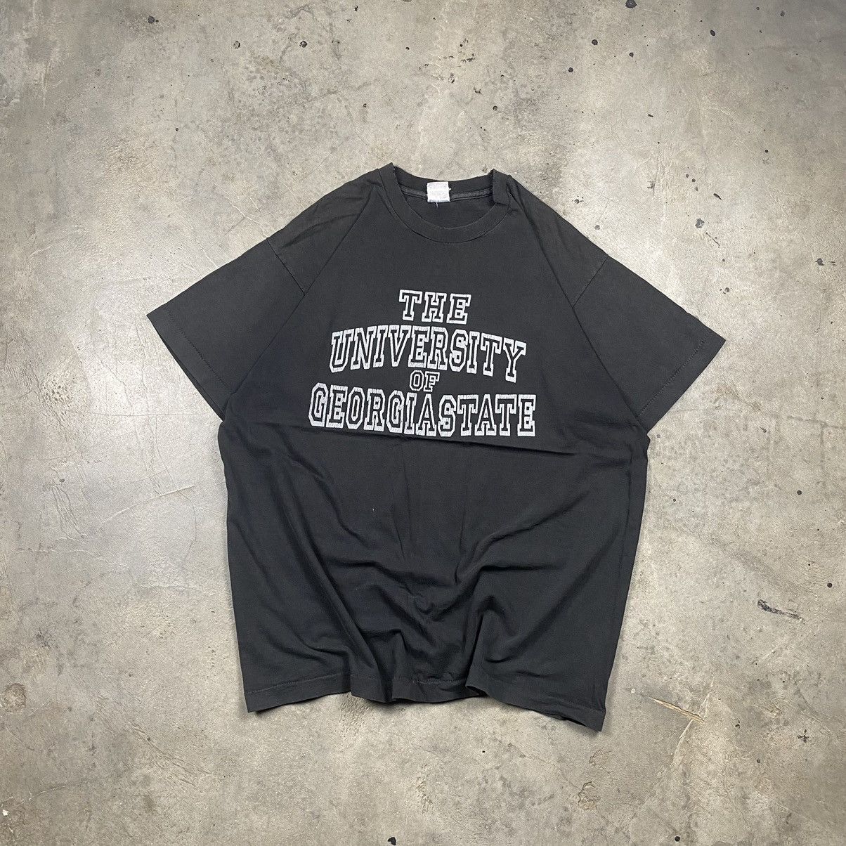 Vintage 90s Georgia State University Distressed Tee Size US XL / EU 56 / 4 - 1 Thumbnail