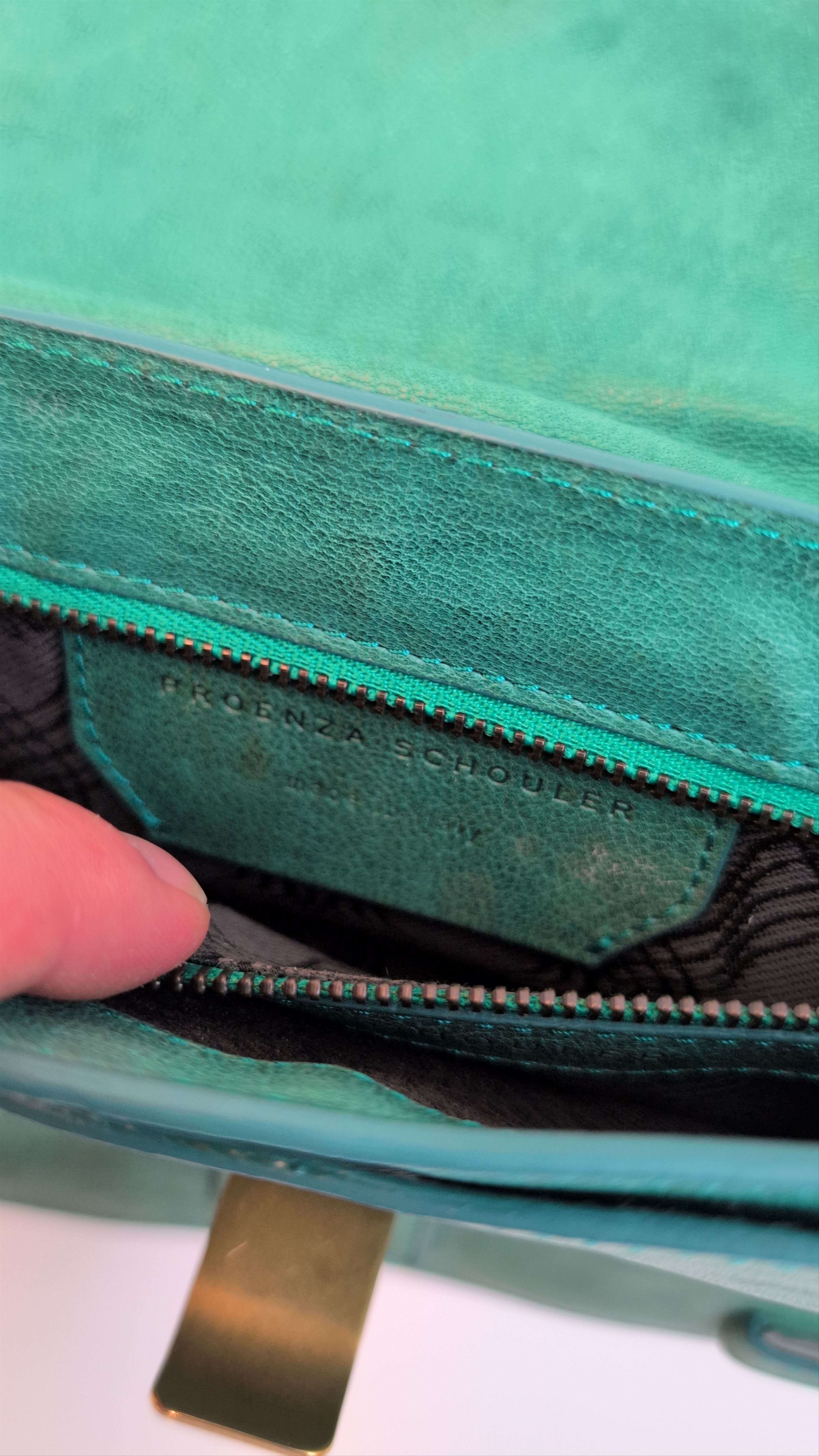 Proenza Schouler Teal PS1 Clutch Size ONE SIZE - 9 Thumbnail