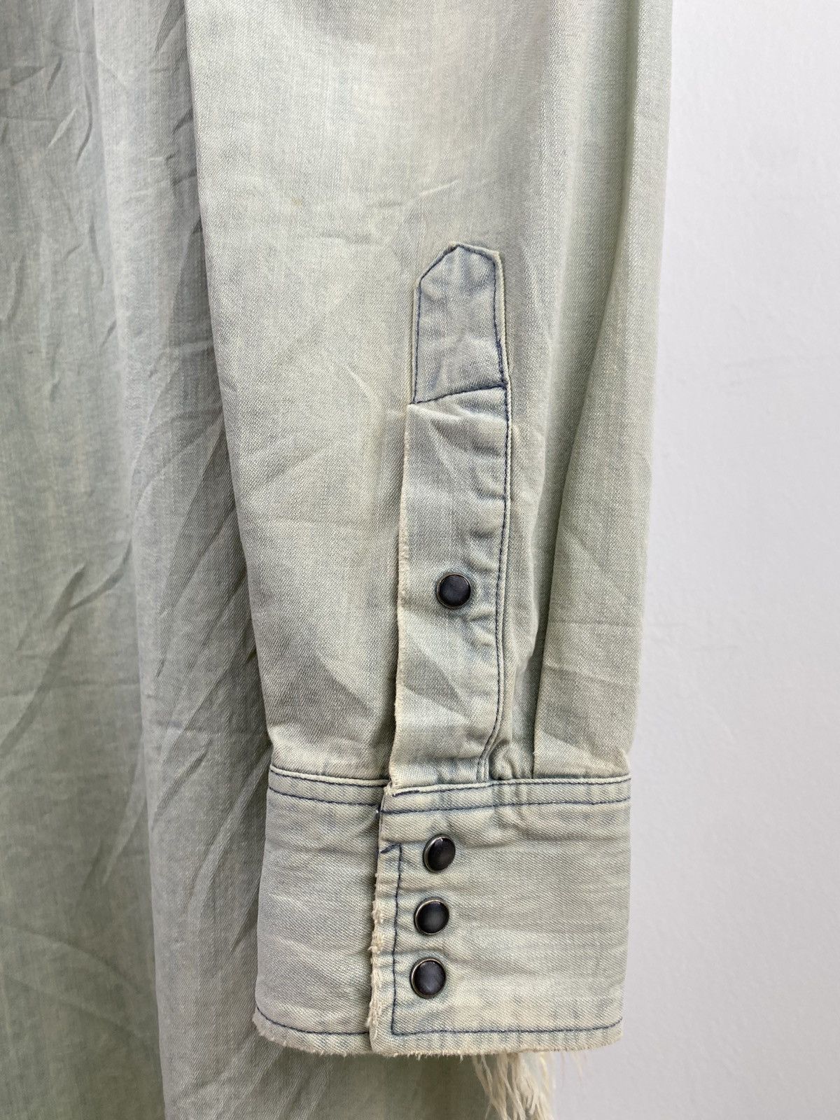 Sasquatchfabrix SS11 Sasquatchfabrix "Zearchy" Distressed Denim Shirt Size US S / EU 44-46 / 1 - 11 Thumbnail