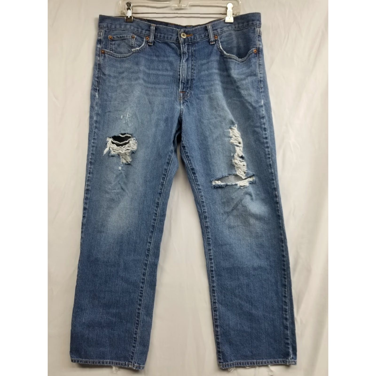 Lucky Brand VINTAGE Lucky Brand Jeans Distressed Blue Denim Inseam 29 Bootcut Mens 36 x 29 Regular Size Size US 36 / EU 52 - 2 Thumbnail