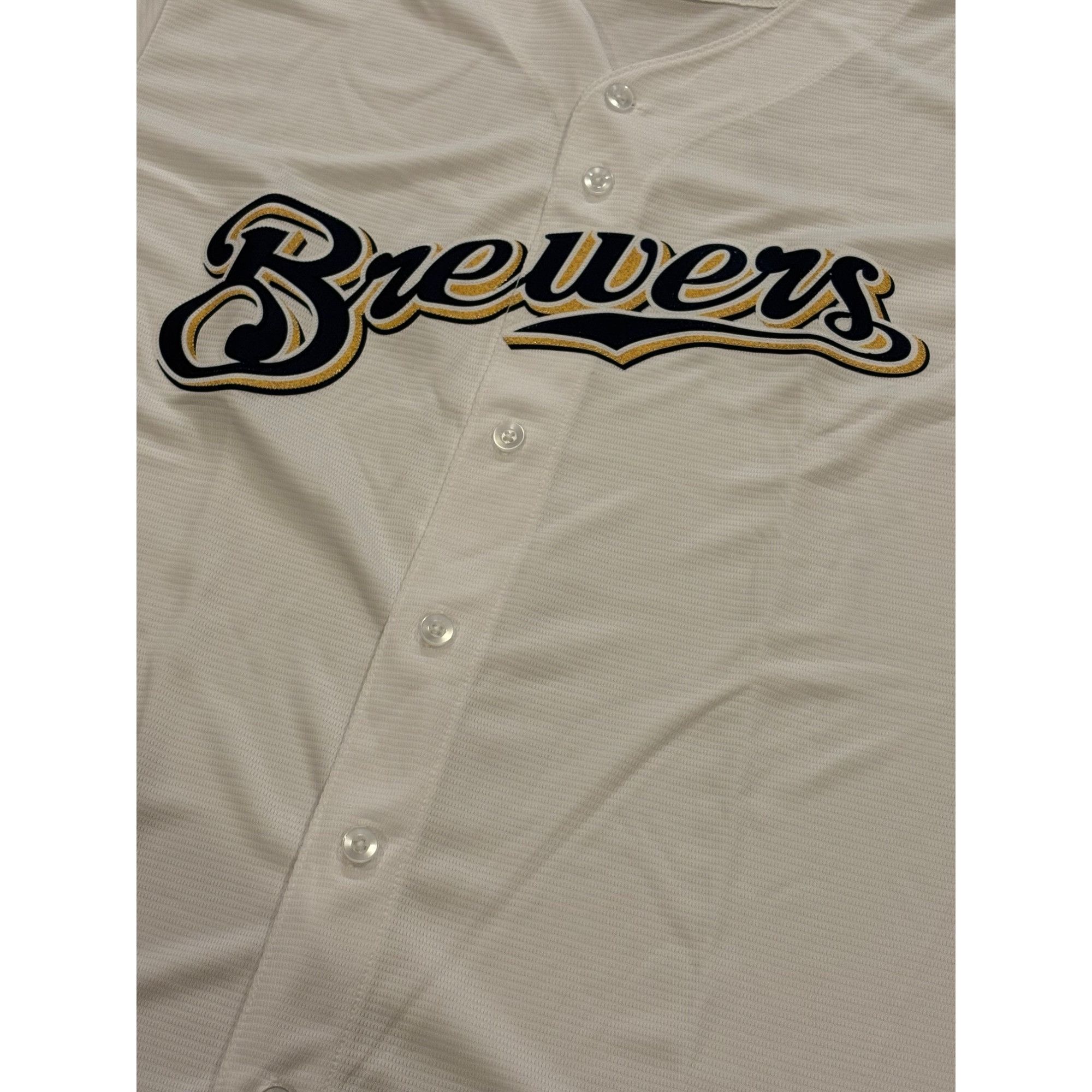 Majestic Majestic Milwaukee Brewers Cool Base MLB Baseball Jersey Whi Size US XXL / EU 58 / 5 - 5 Thumbnail