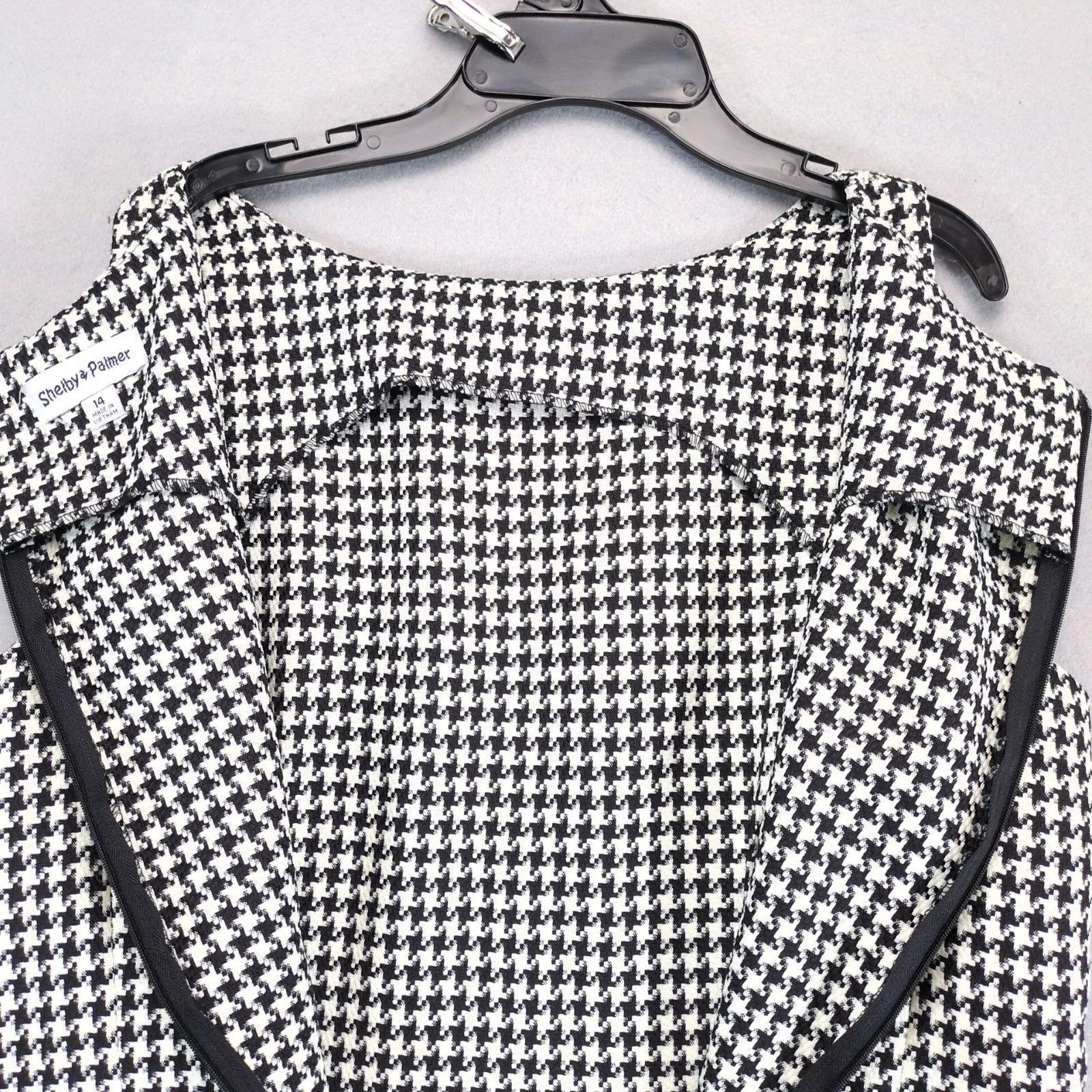 Other Shelby & Palmer Black White Houndstooth Shift Dress Sz 14 Size XL / US 12-14 / IT 48-50 - 6 Thumbnail