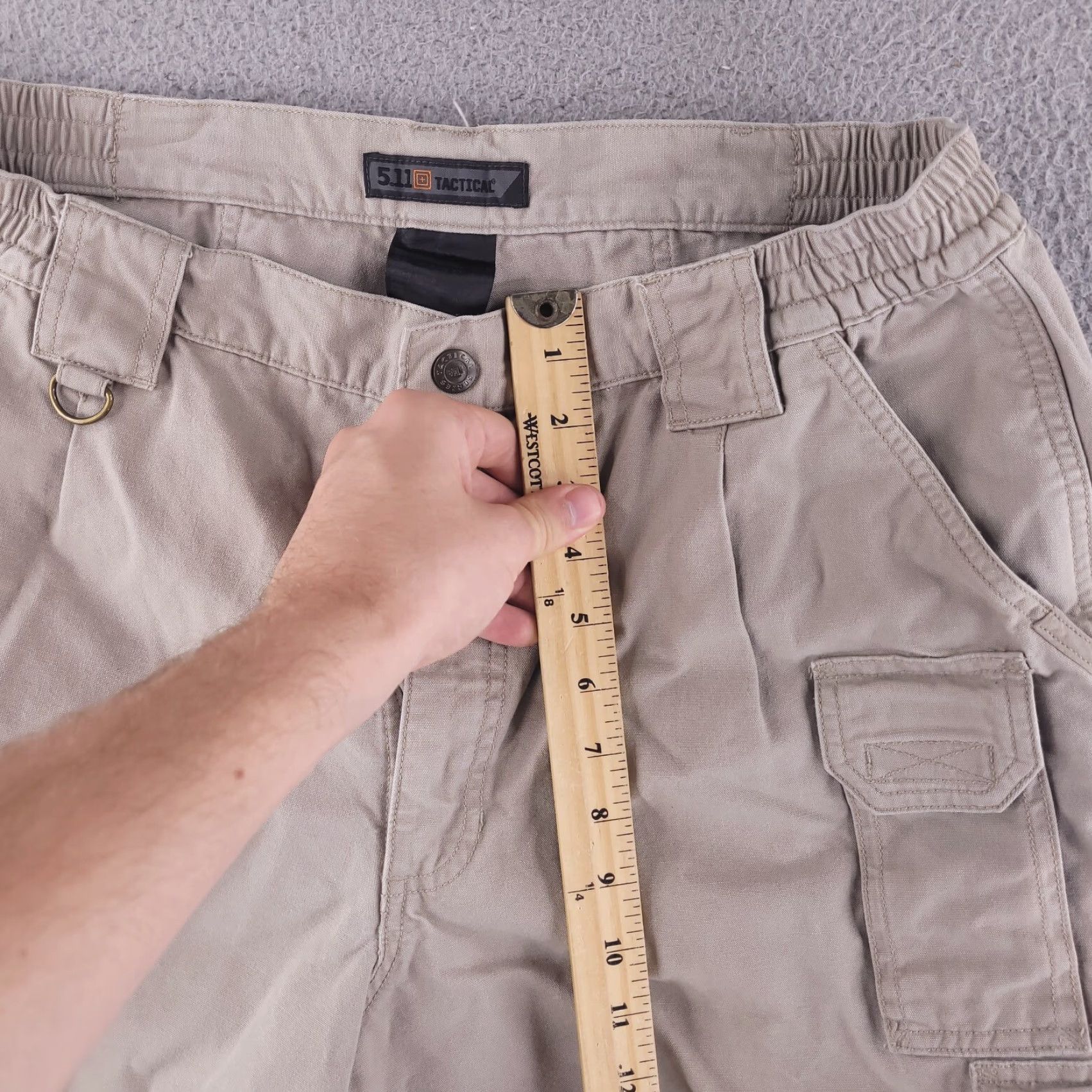 Vintage 511 Tactical Shorts Mens 34 Cargo Beige 5.11 34 in Regular Brown Tan Canvas Utility Work Casual Jeans? Size US 34 / EU 50 - 2 Thumbnail