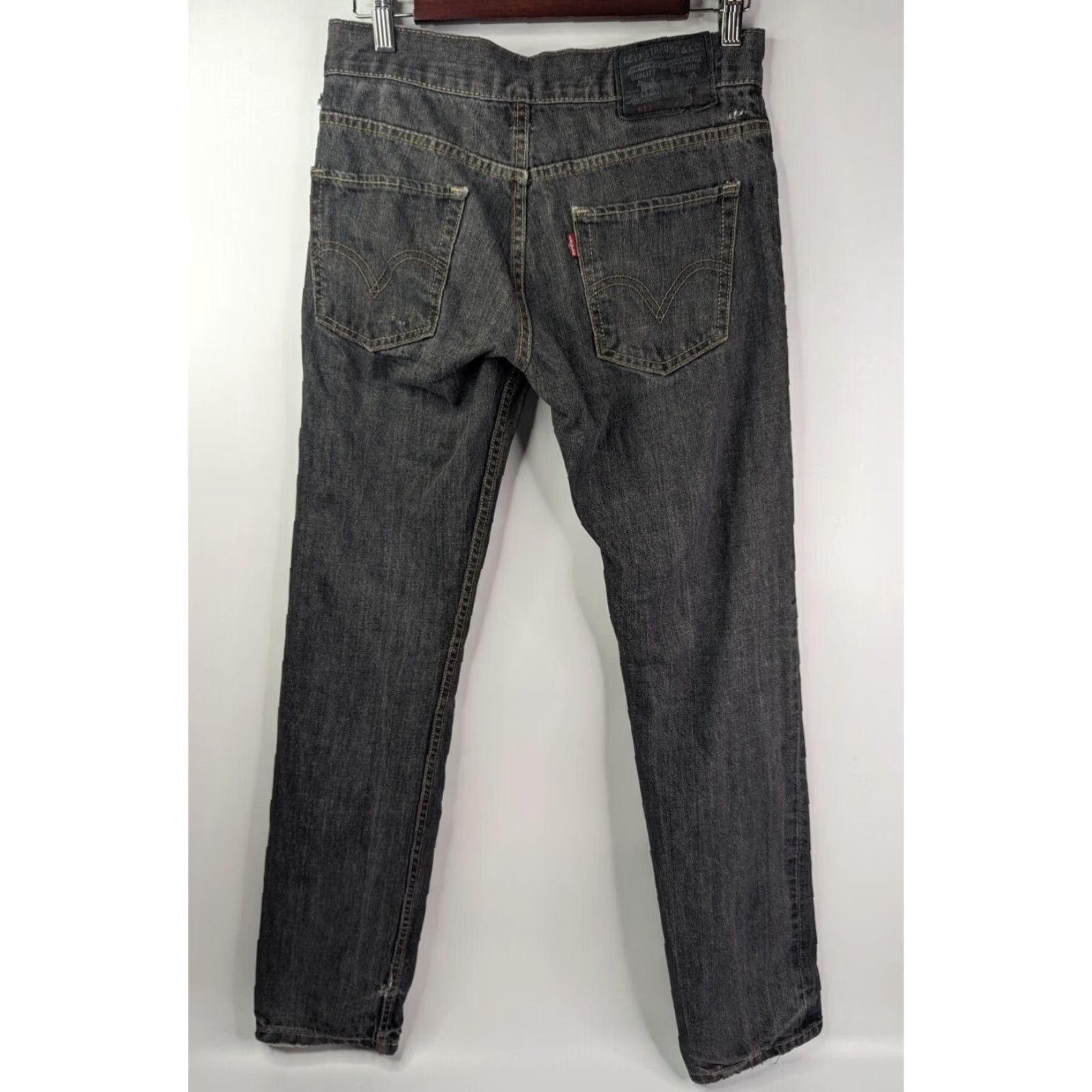 Levi's Levi's 511 Jeans Men 30x32 Gray Distressed 5-Pocket Skinny Denim Cotton Zip Size US 30 / EU 46 - 7 Thumbnail