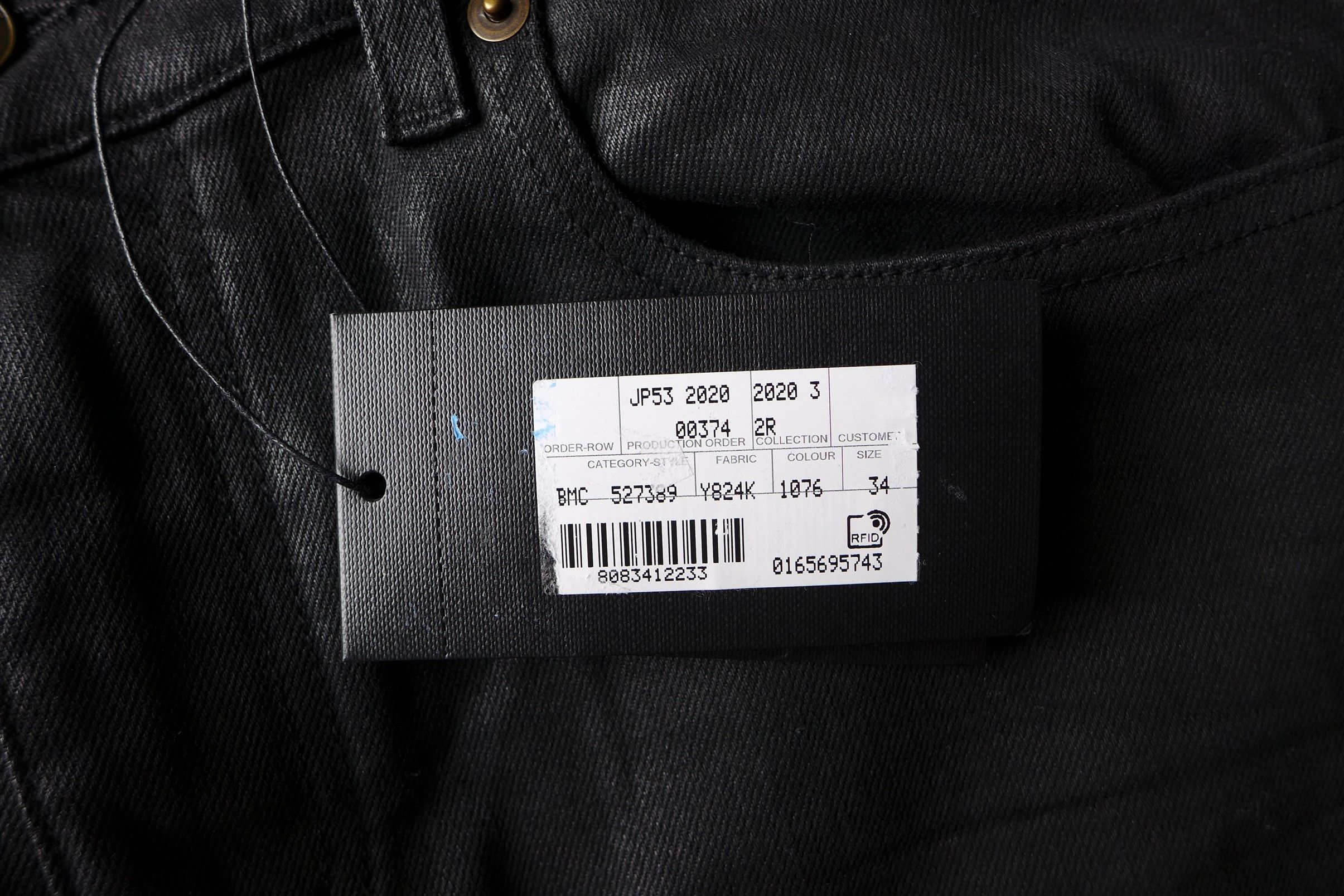 Saint Laurent Paris Saint Laurent D02 Jeans - Coated Black Denim Size US 34 / EU 50 - 16 Thumbnail