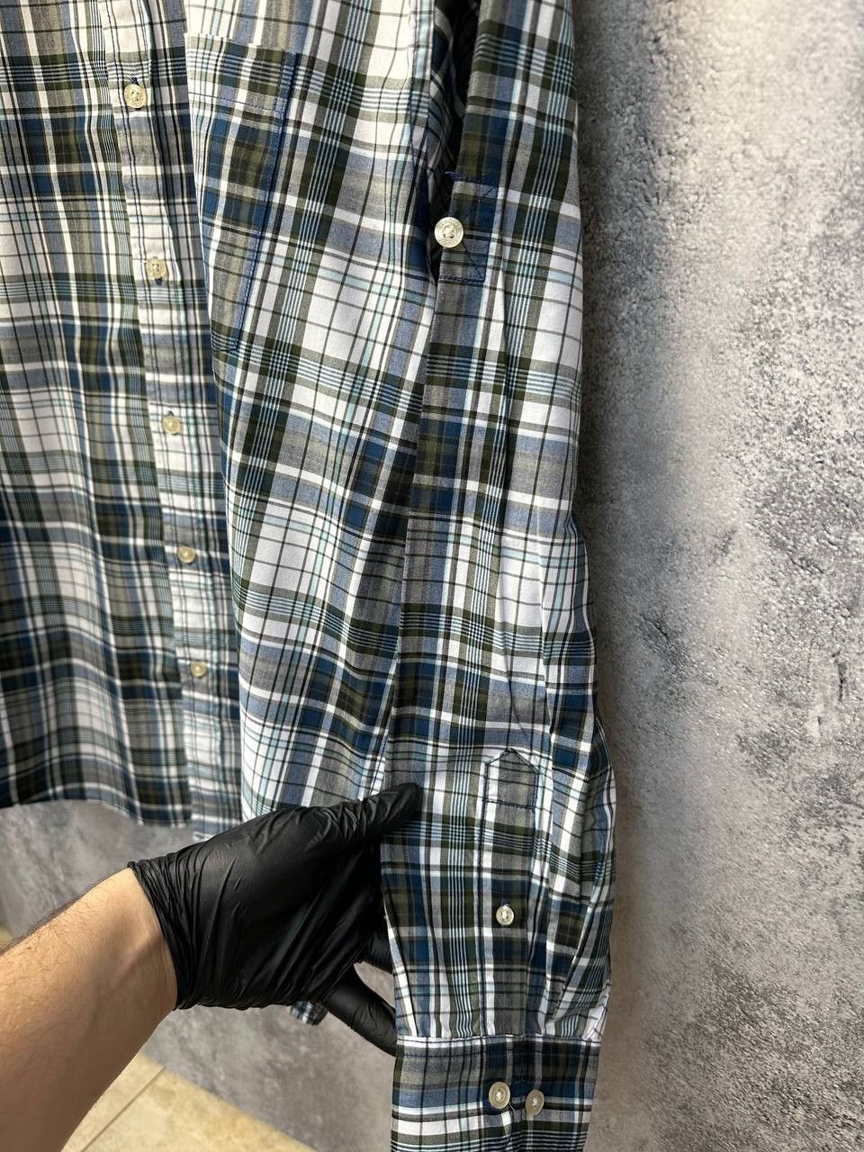 Other Schoffel Button Up Shirt Check Long Sleeve Point Collar Size US L / EU 52-54 / 3 - 12 Thumbnail