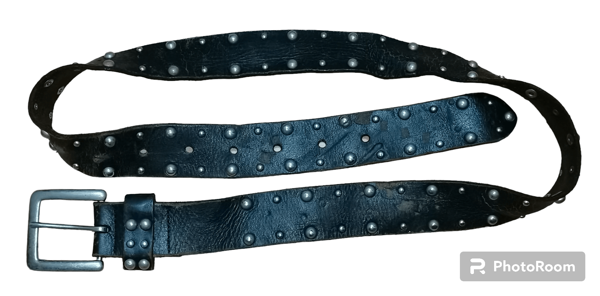 Genuine Leather CUSTOM STUDDED LEATHER BELT Size 38 - 1 Thumbnail