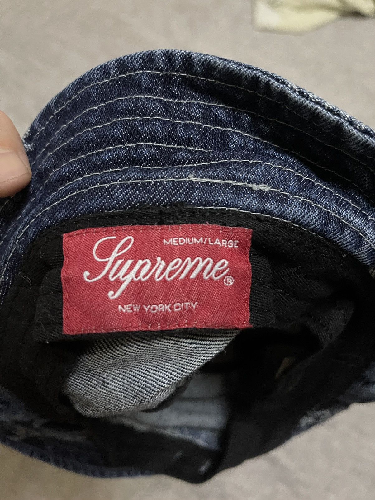 Supreme Supreme logo denim crusher M/L Size ONE SIZE - 3 Thumbnail