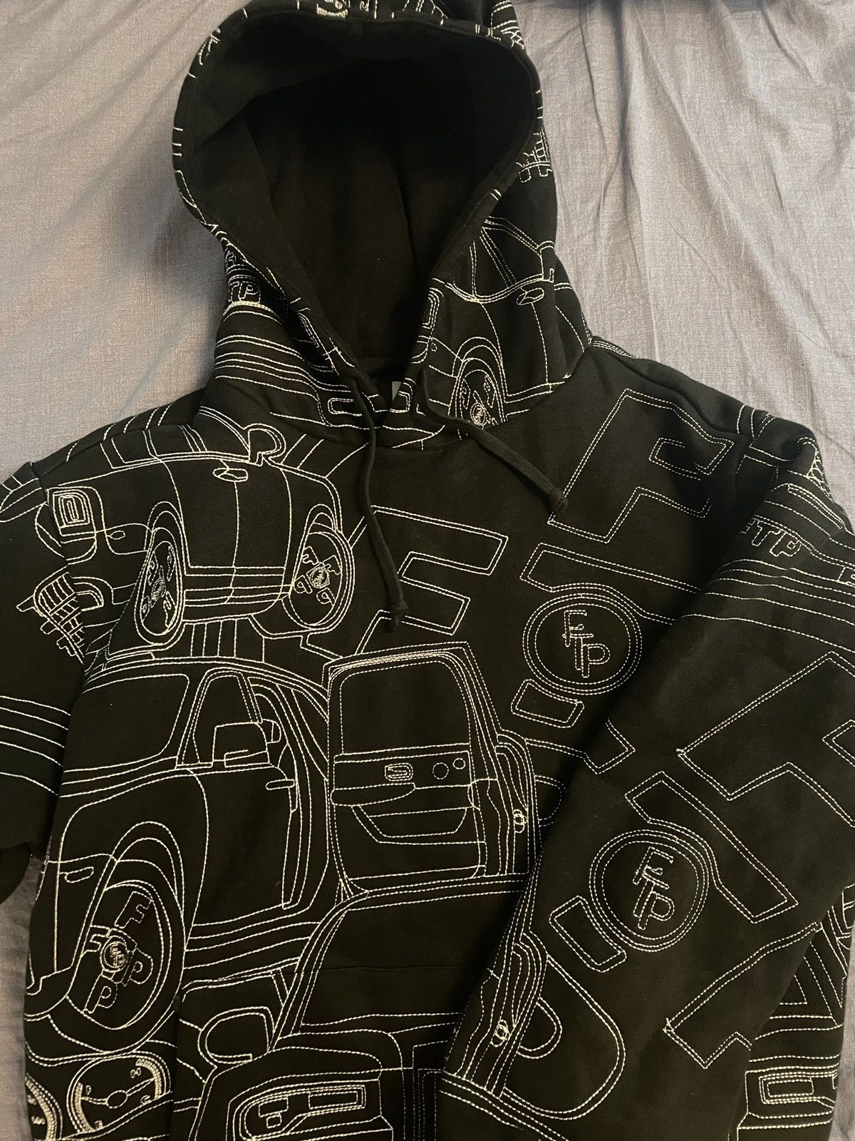 image of Fuck The Population Big Body Pullover in Black, Men's (Size Medium)