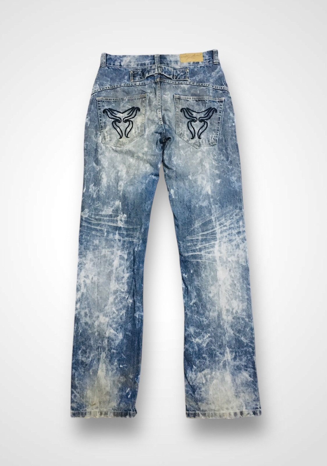 Japanese Brand Anti Label Acid Wash Jeans (16) Size US 30 / EU 46 - 2 Thumbnail