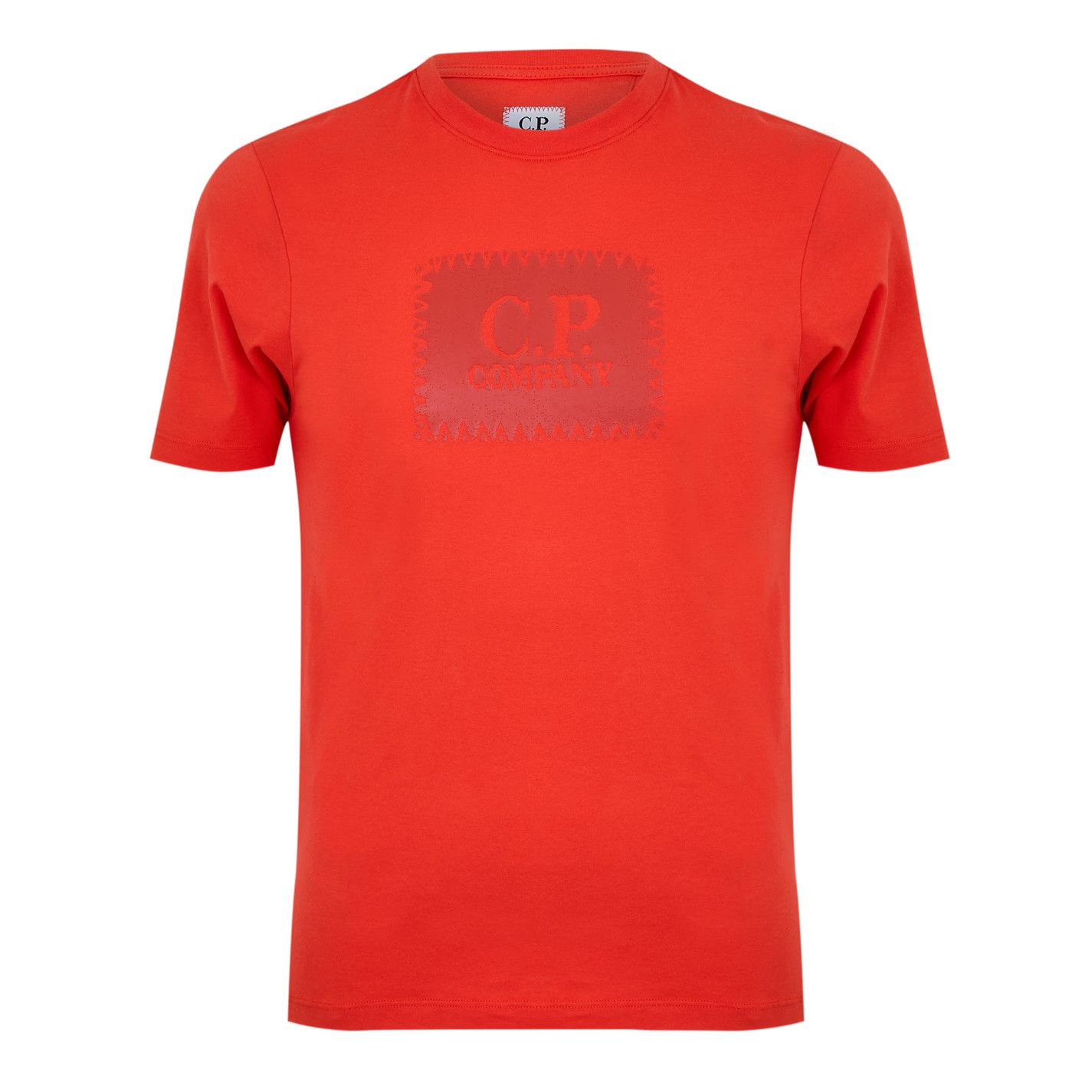 C.P. Company o1g2r1mq0426 Block Logo Regular Fit T-Shirt in Red Size US XS / EU 42 / 0 - 1 Thumbnail