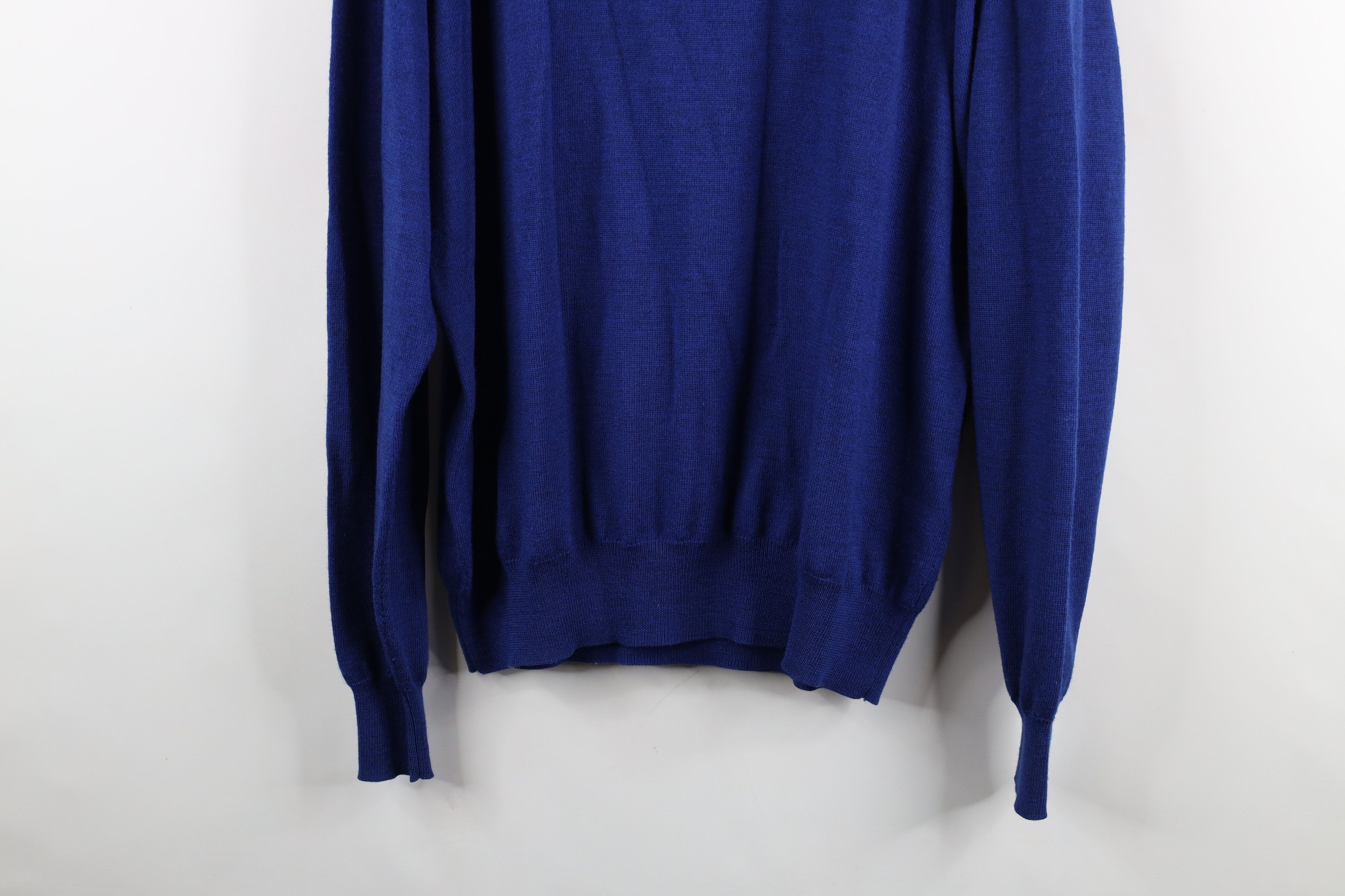 Peter Millar × Vintage Peter Millar Knit Half Zip Pullover Sweater Golfing Blue Size US L / EU 52-54 / 3 - 3 Thumbnail