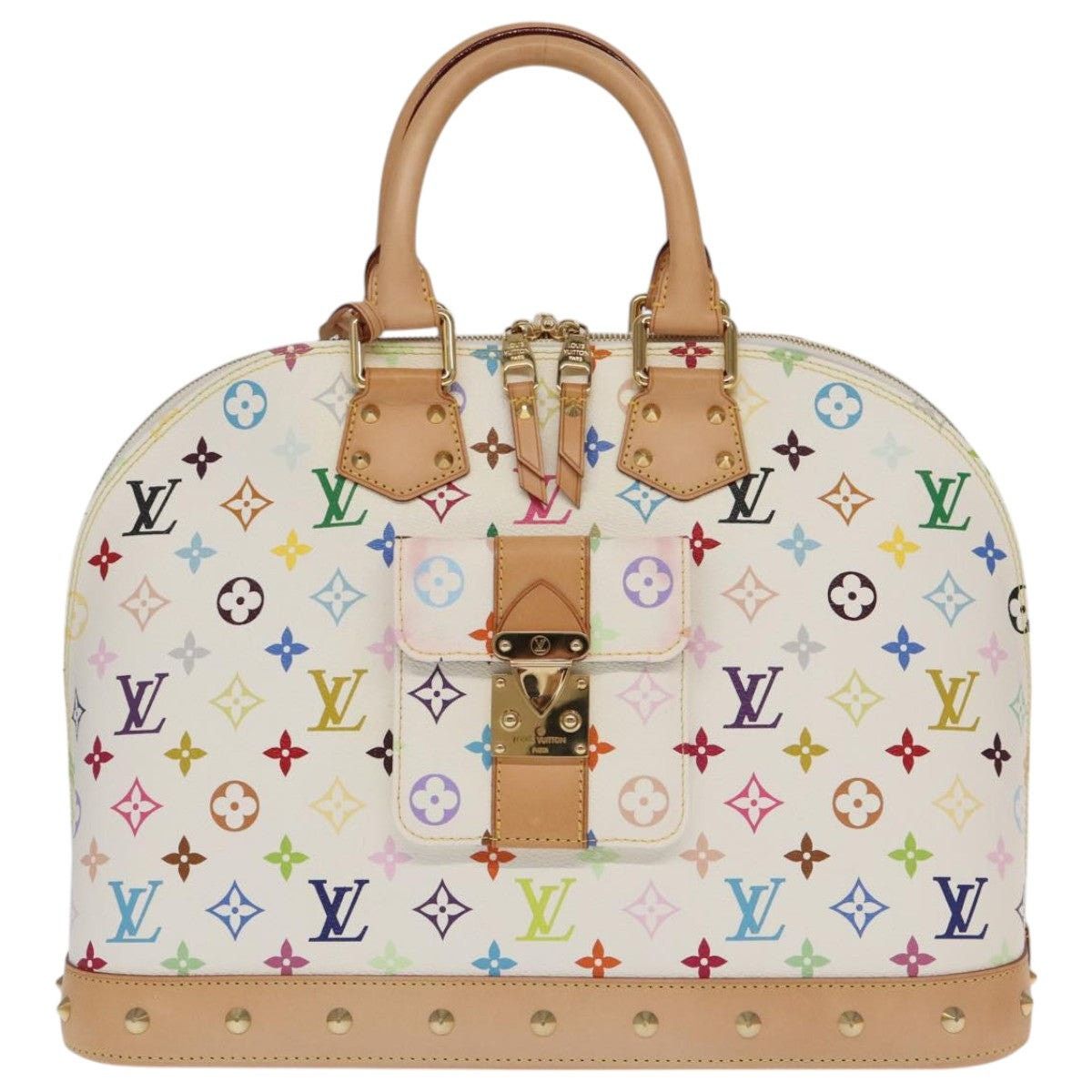Louis Vuitton LOUIS VUITTON Monogram Multicolor Alma GM Hand Bag White Size ONE SIZE - 13 Thumbnail