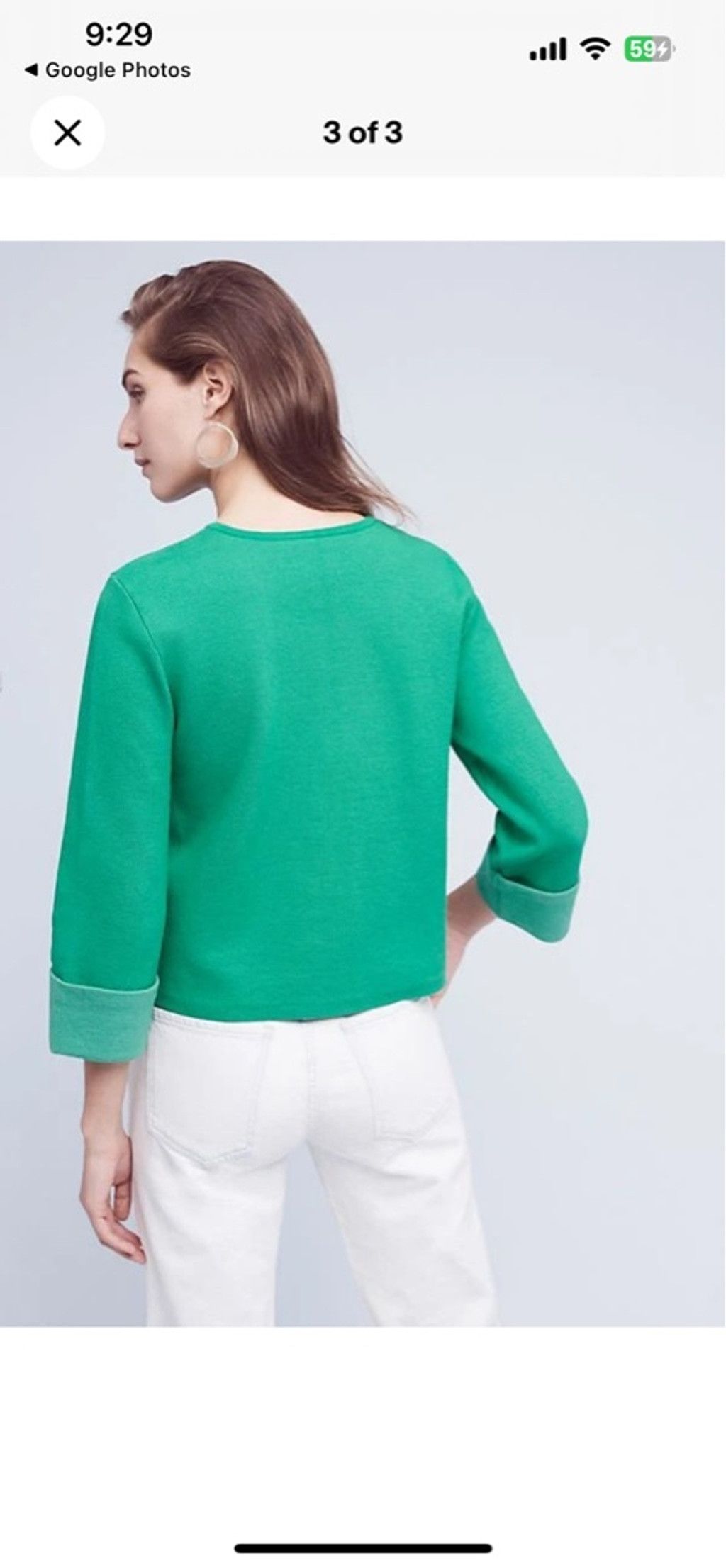 Anthropologie Anthropologie Moth Green Embroidered Sweater Size XS / US 0-2 / IT 36-38 - 3 Thumbnail