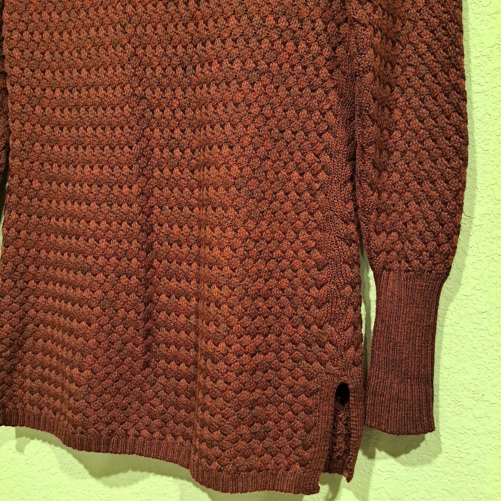 Athleta Athleta Chianti Cypress Basketweave Wool Sweater Burgundy S Size S / US 4 / IT 40 - 8 Thumbnail