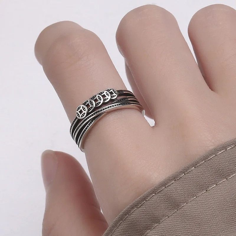 Japanese Brand Retro Coins Ring Size ONE SIZE - 5 Thumbnail
