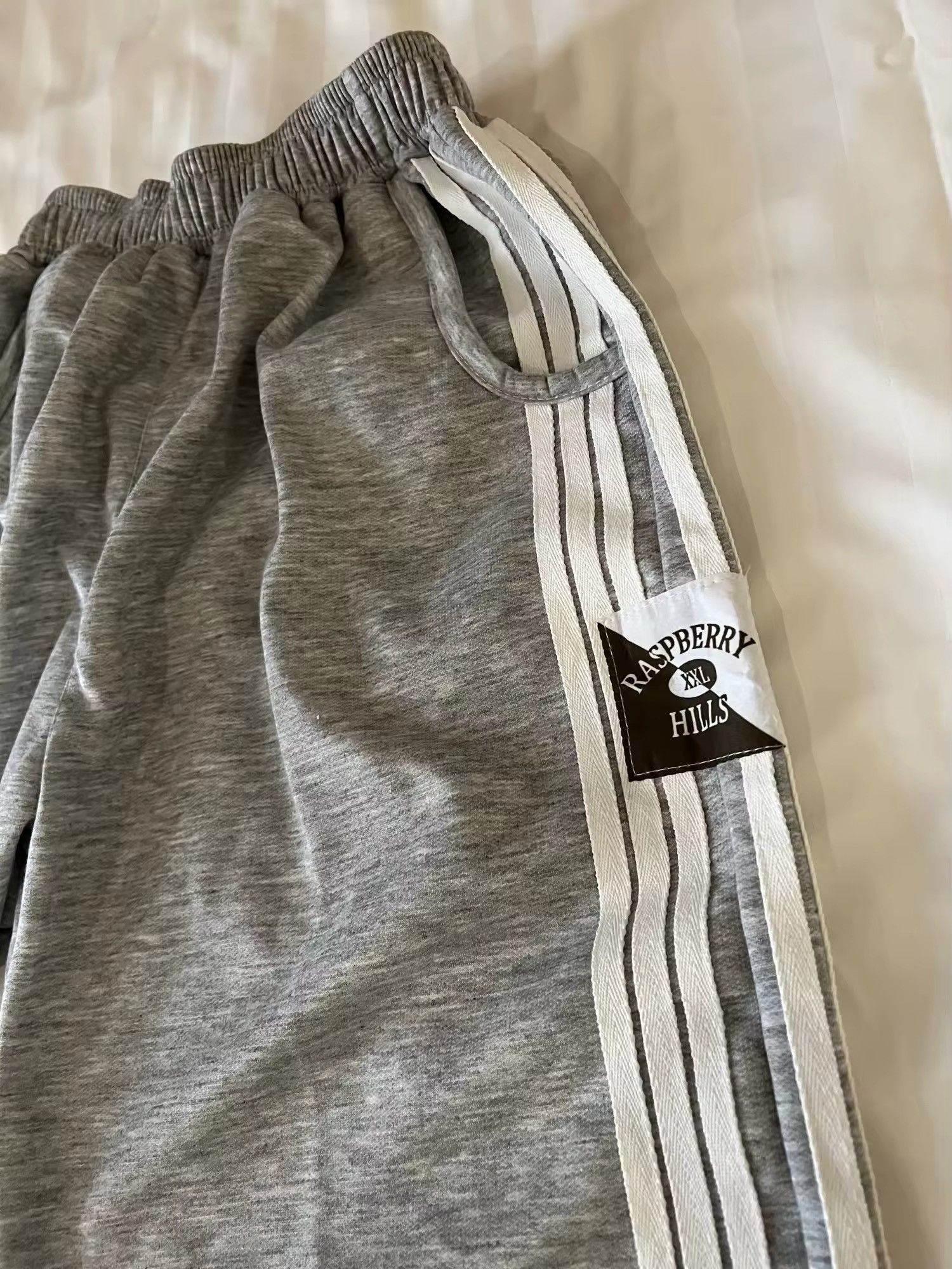Japanese Brand Elastic Waist Stripe Baggy Casual Pants Size US 31 - 5 Thumbnail
