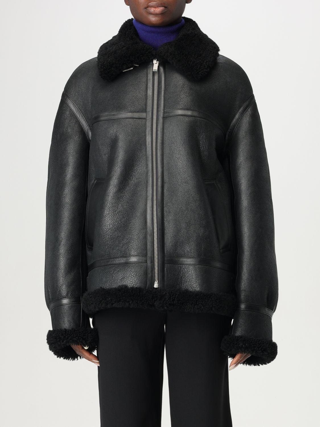 Saint Laurent Paris Saint Laurent Jacket Woman Black Size XS / US 0-2 / IT 36-38 - 1 Thumbnail