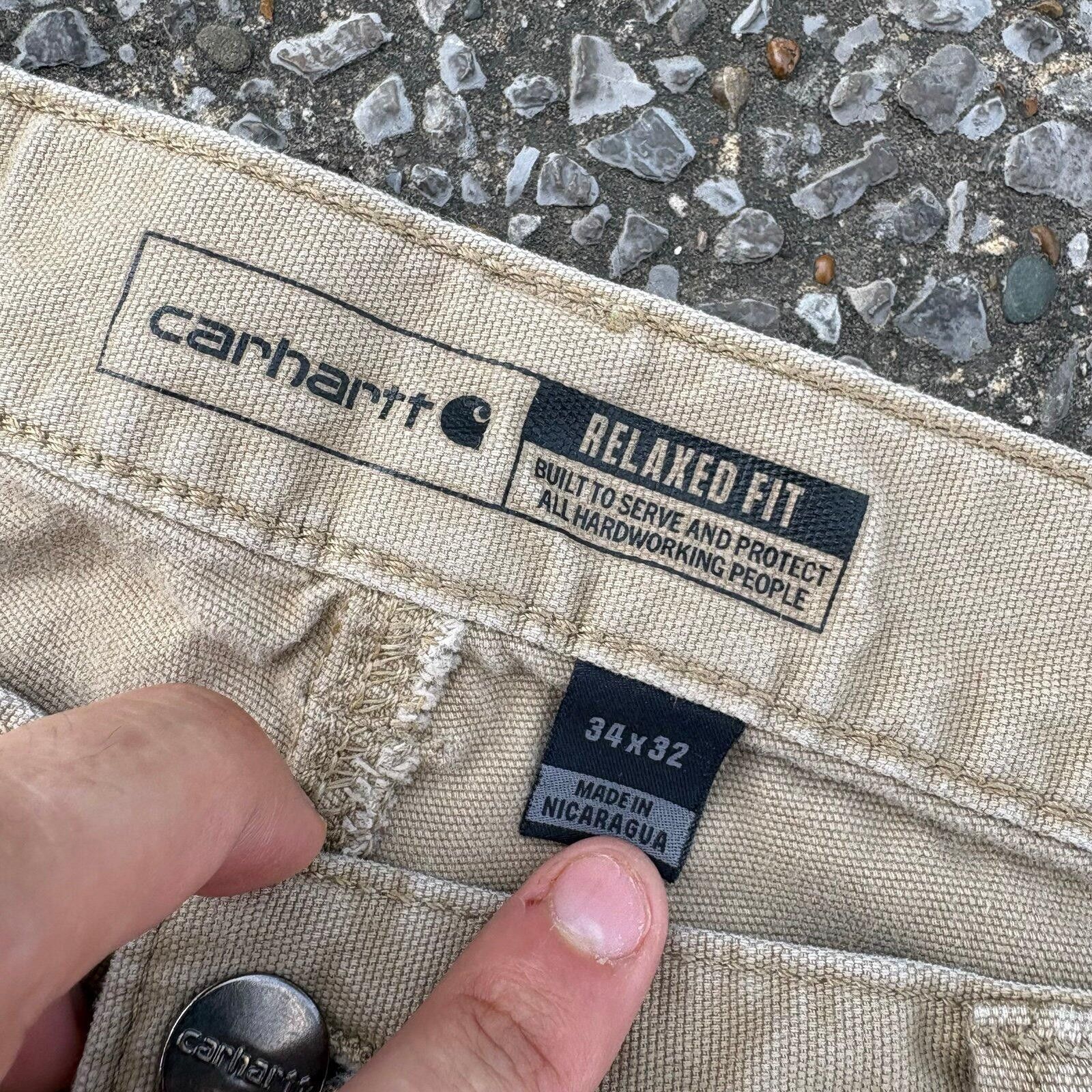 Carhartt Vintage tan cream Carhartt pants Size US 34 / EU 50 - 3 Thumbnail