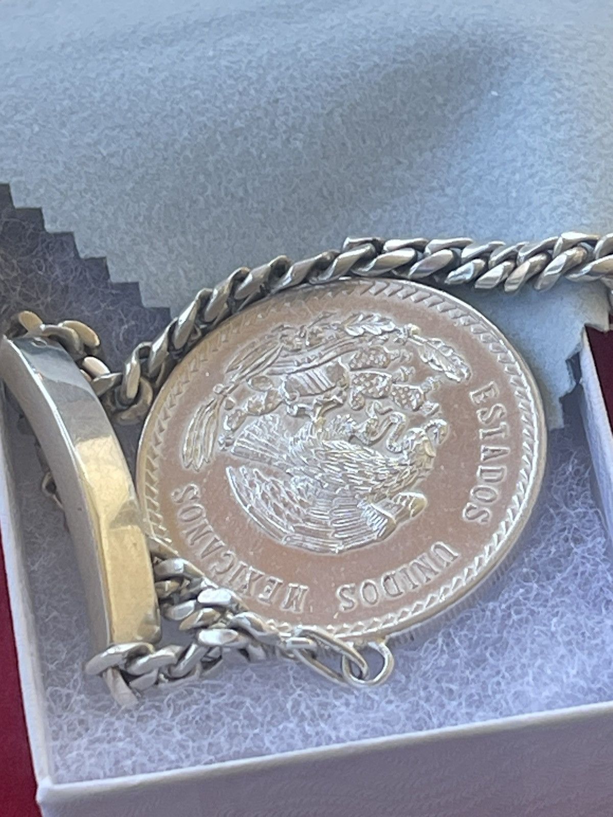 Vintage Silver coin charm bracelet Size ONE SIZE - 7 Thumbnail